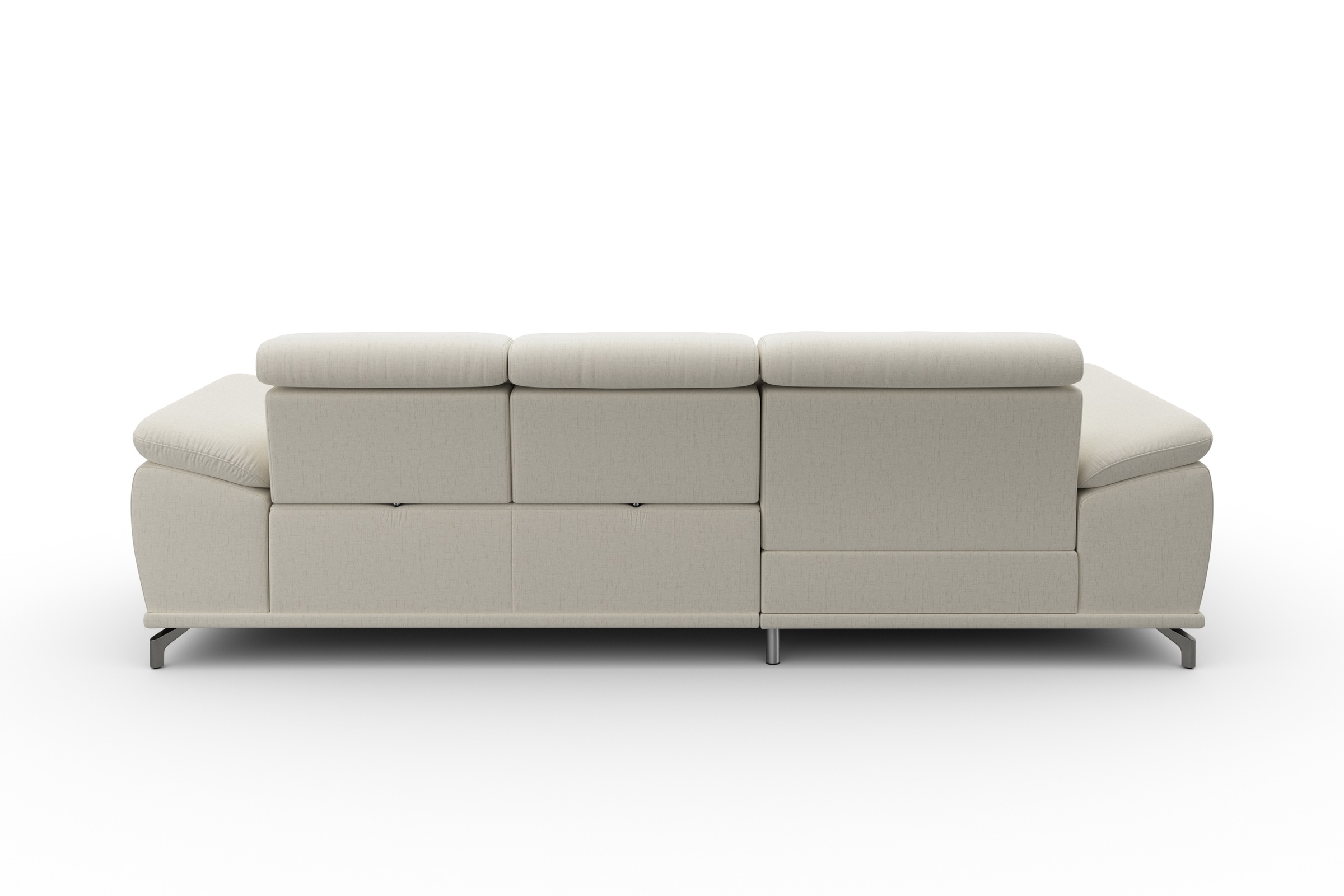 sit&more Ecksofa »Cabrio L-Form, mit Sitztiefenverstellung, Arm- und Kopfteilverstellung«, 2 Nierenkissen, Federkern, optional Bettfunktion und Stauraum