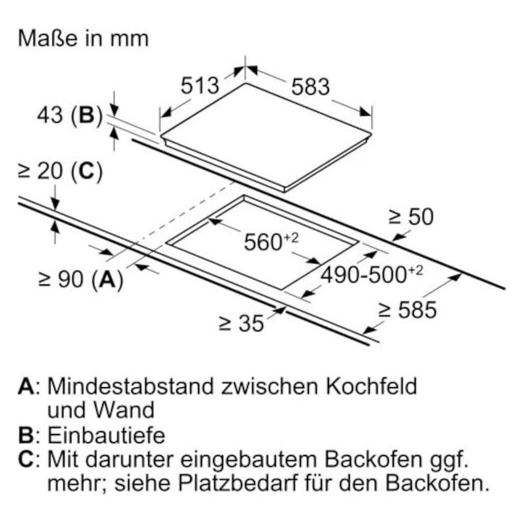 BOSCH Elektro-Herd-Set »HND411LW62«, HEA513BW2, mit Teleskopauszug nachrüstbar