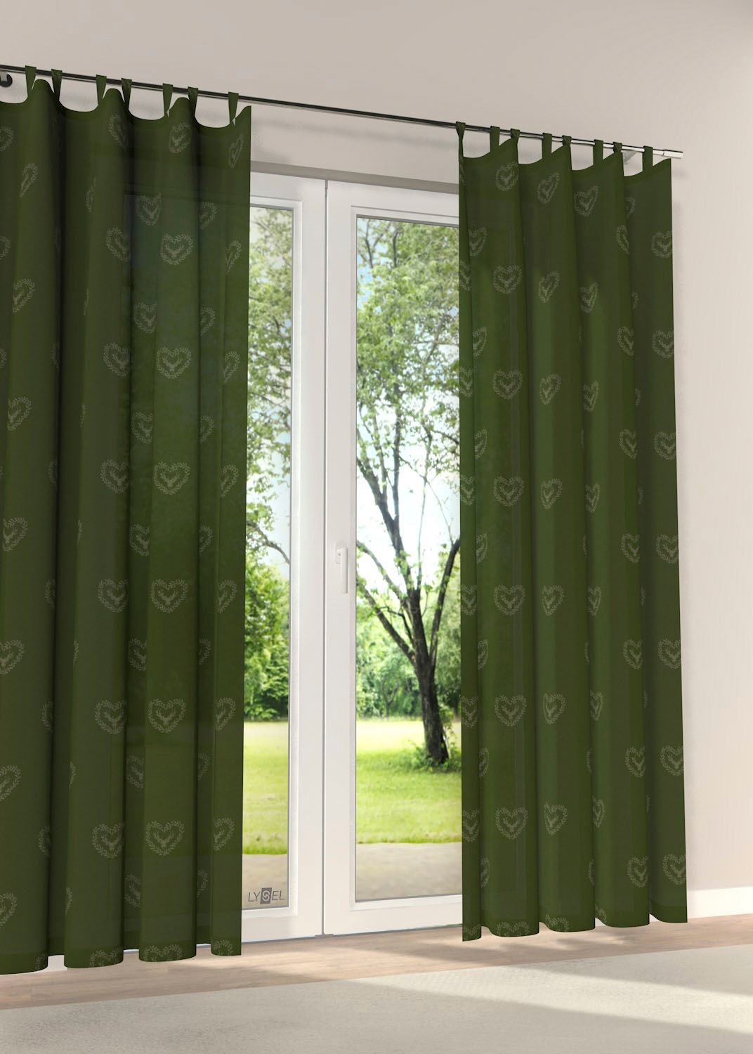 Stickereien Plauen Vorhang "Hirsch" Schlaufen 1 Stk. tlg. günstig online kaufen