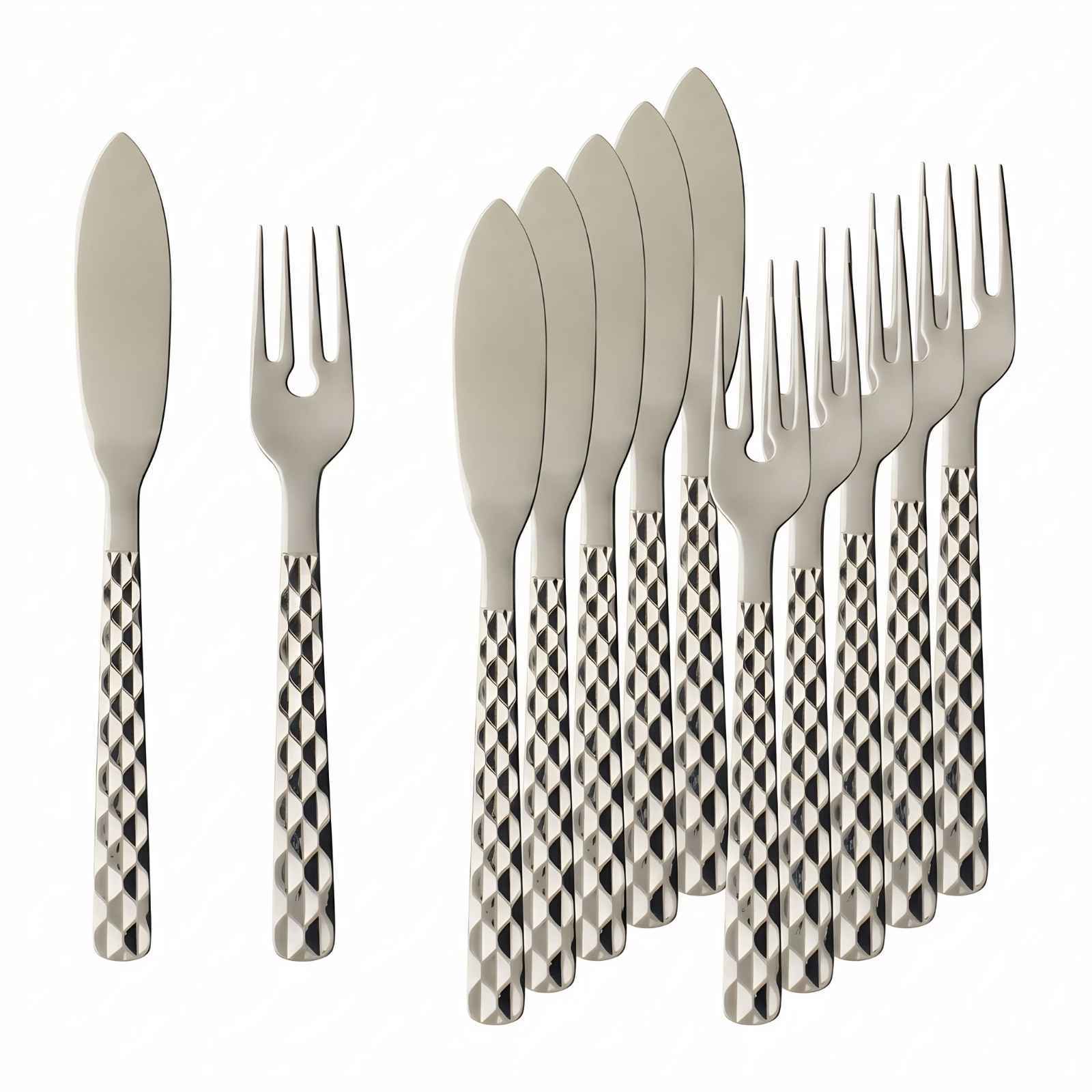 Villeroy & Boch Fischbesteck "Fischbesteck Boston 6er Set silber" Spülmaschinenfest