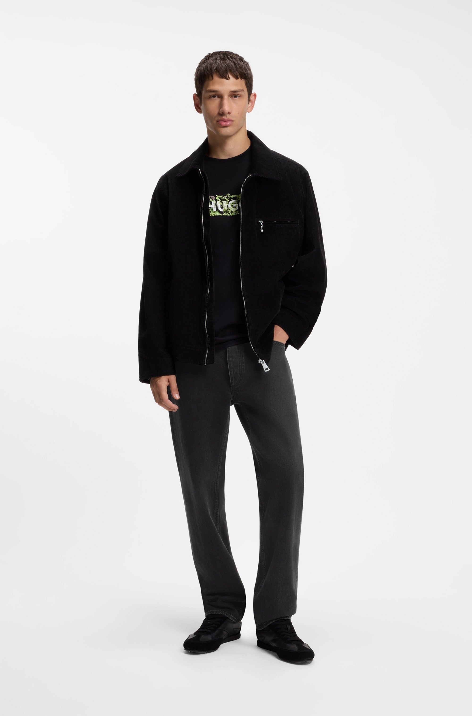 HUGO Regular-fit-Jeans »Jonah« aus reiner Baumwolle, Rinsed Washed, mittlere Bundhöhe