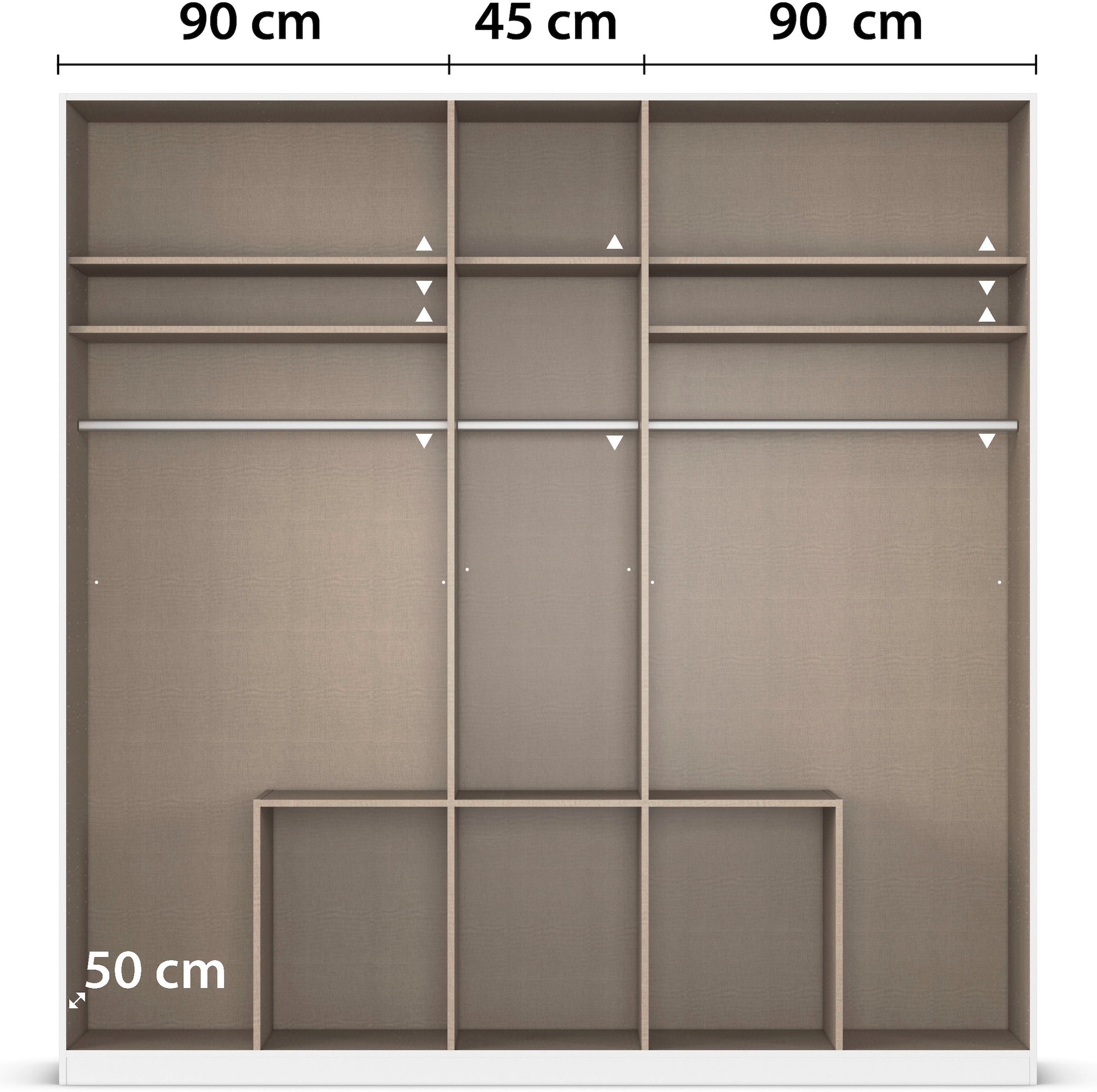 rauch Drehtürenschrank »Kleiderschrank Schrank Garderobe AGORDO mit Dekor- oder Hochglanzfront«, (in zwei Griff-Farben mit Dekor- oder Hochglanzfront), mit Außenschubkästen, in 6 Breiten und 2 Höhen MADE IN GERMANY