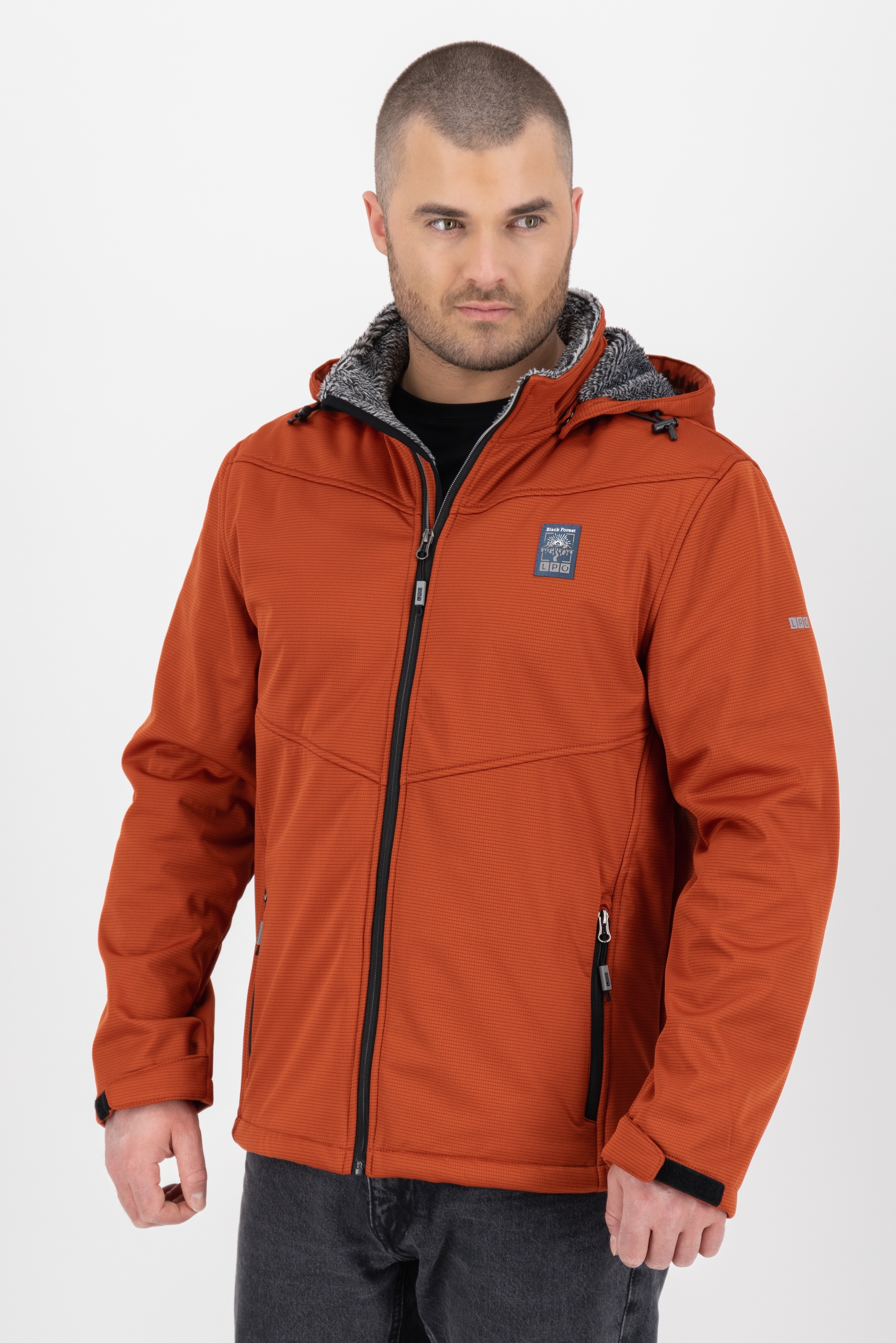 LPO Softshelljacke "LARON 2 MN" mit Kapuze abnehmbare Kapuze