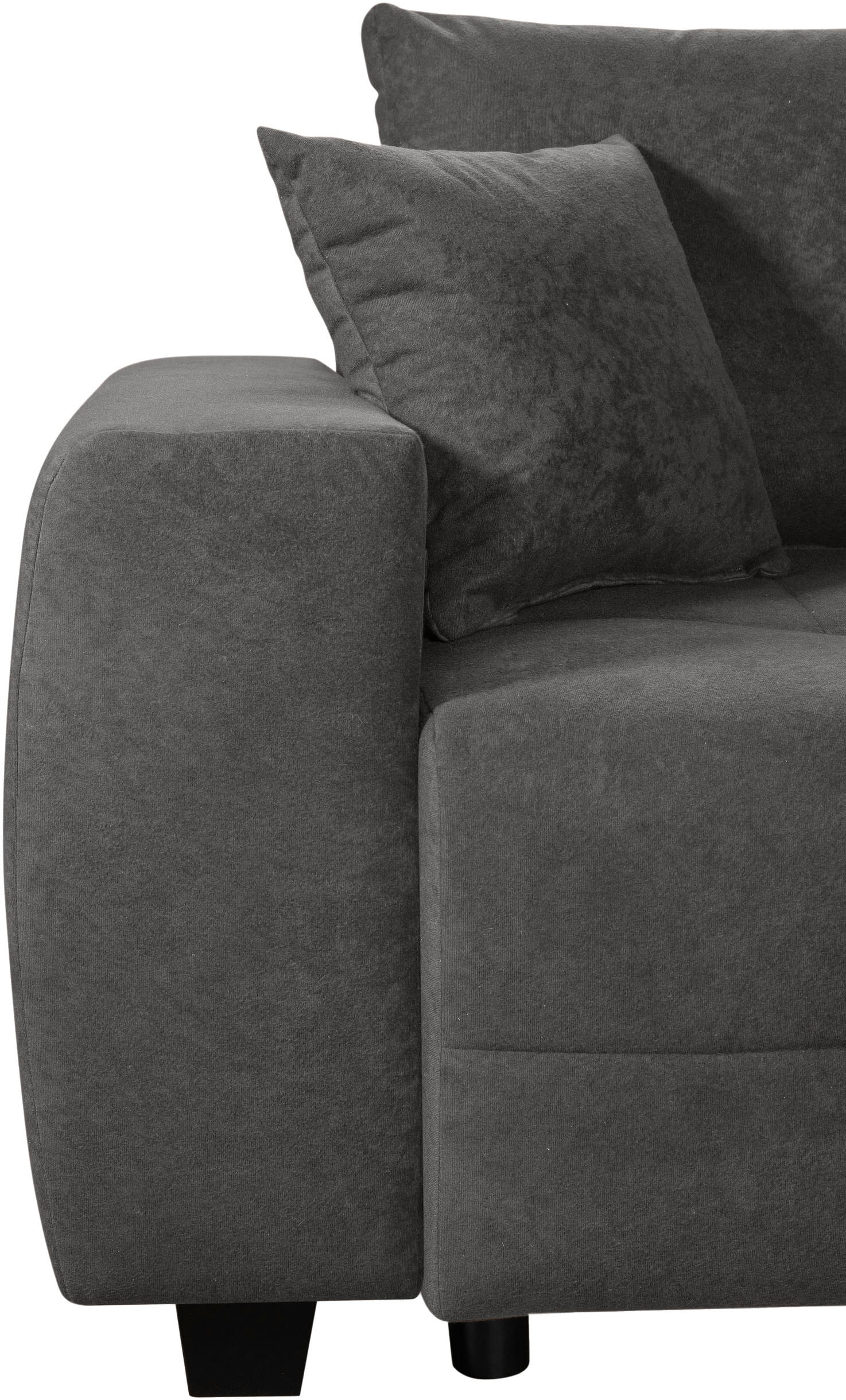 OTTO home Ecksofa »Bella Couch L-Form, B: 234 cm, Zierkissen inklusive« optional Schlaffunktion & Bettkasten, Wohnkomfort