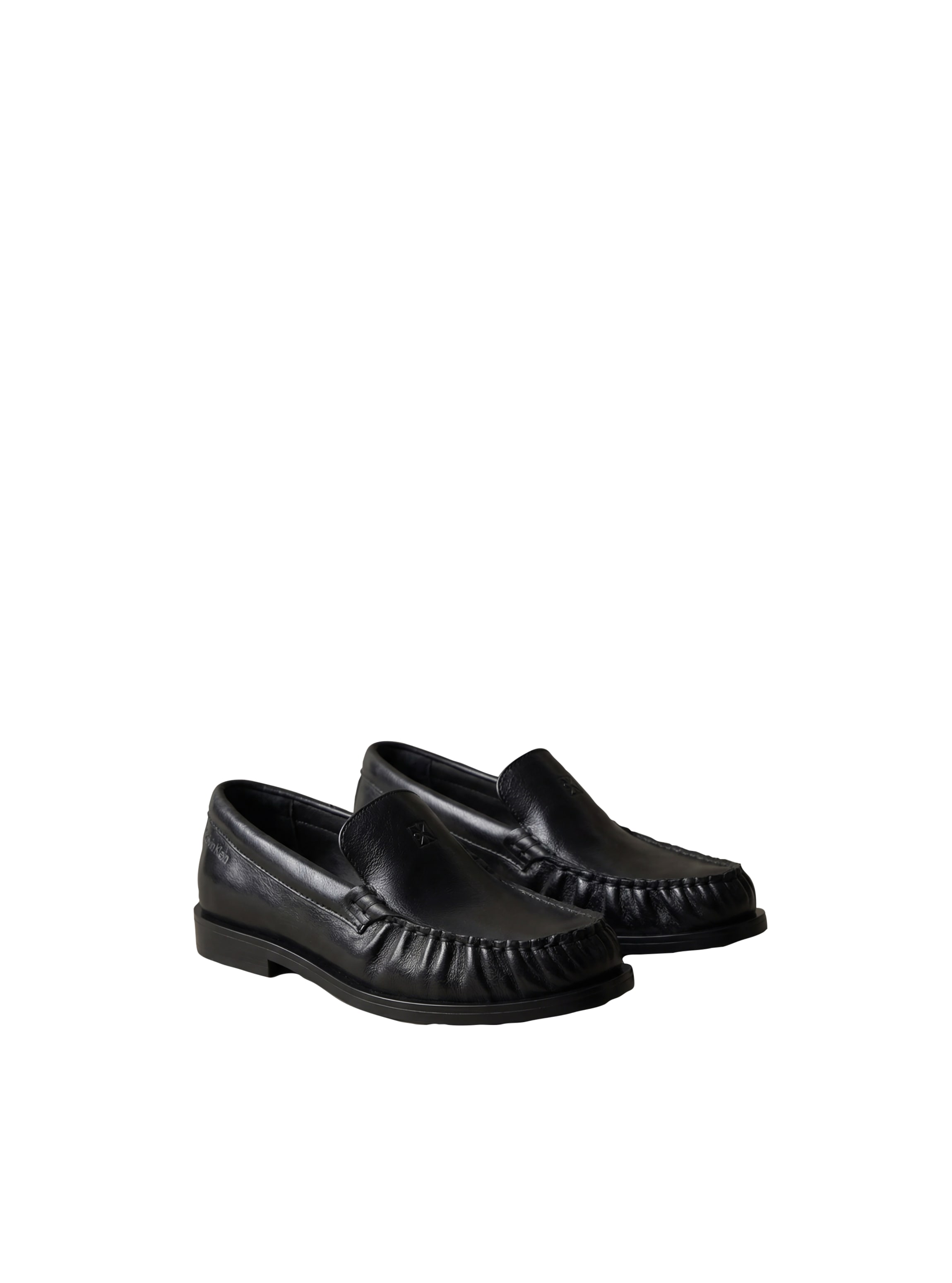 Calvin Klein Loafer »ROUND ESSENTIAL LOAFER LTH«  Slipper, Schlupfschuh mit gepolstertem Schaftrand