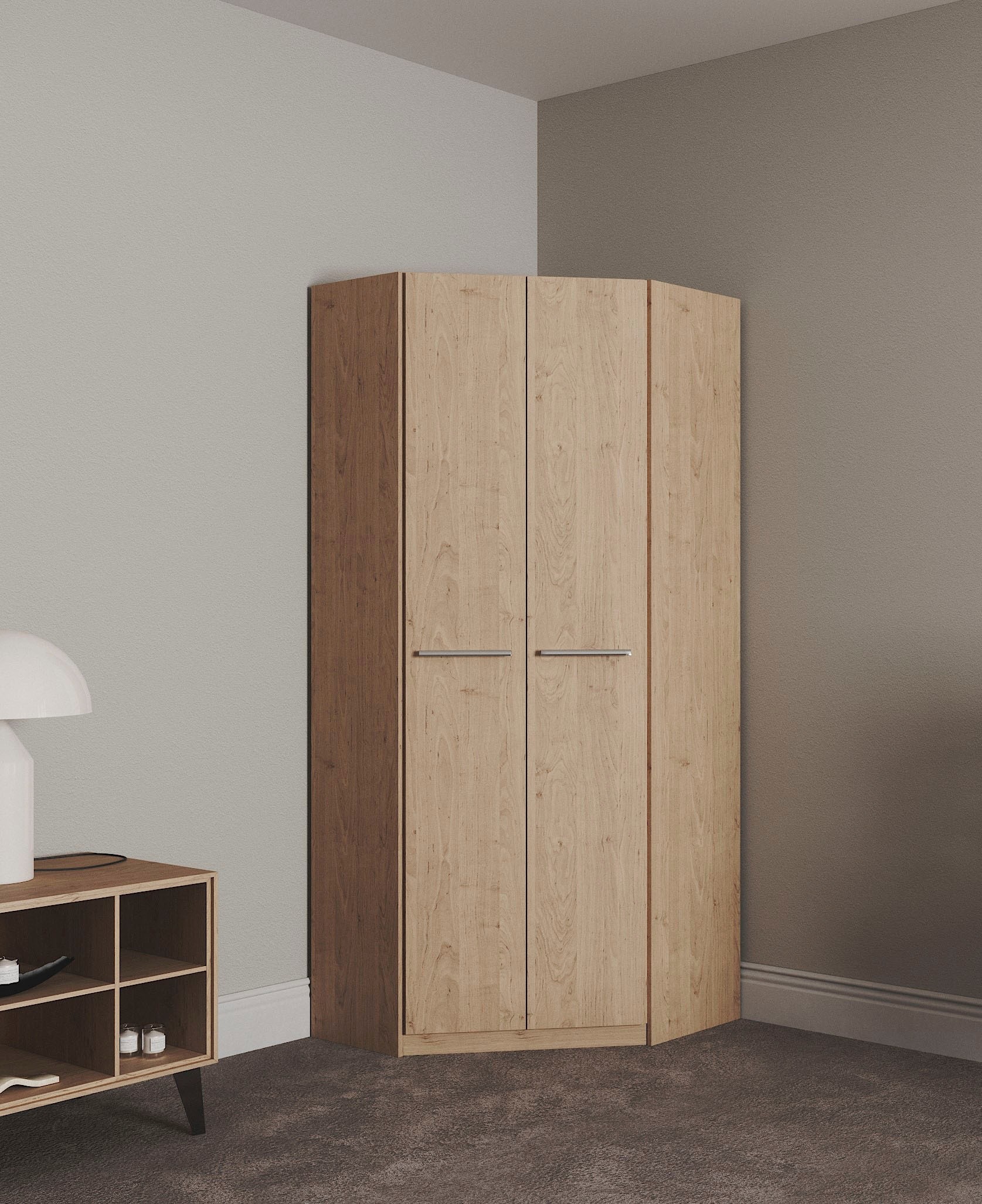 priess "Barcelona Kleiderschrank Ecklösung Raumwunder" in 2 Tiefen Schrank Eckschrank Garderobe