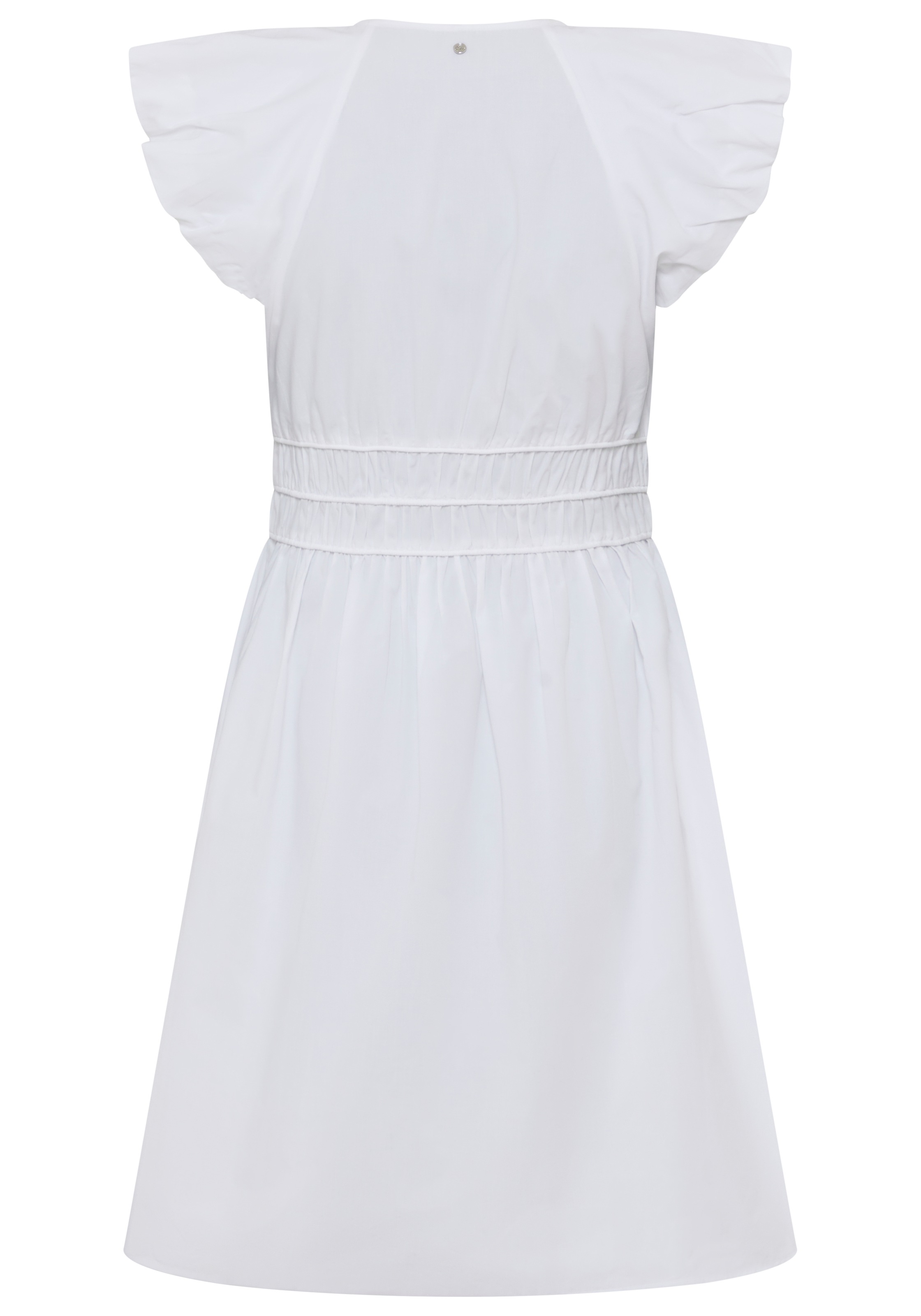 BOSS ORANGE Minikleid »Darico Premium Damenmode« Eingrifftaschen mit geraffter Taille, V-Ausschnitt