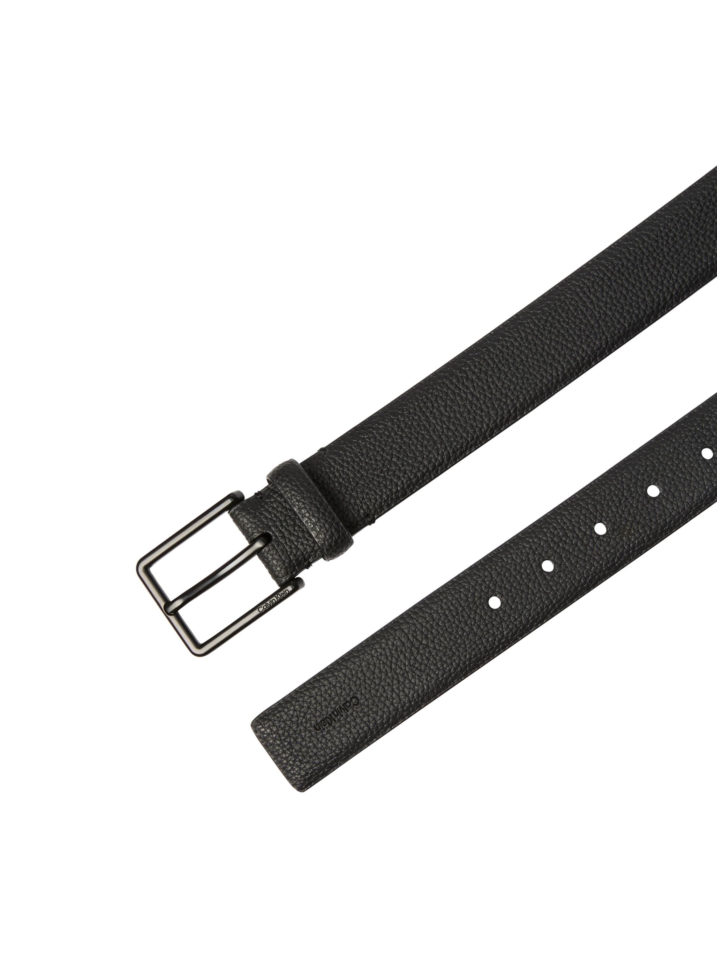 Calvin Klein Ledergürtel »WARMTH BUCKLE PEBBLE 35MM FIXED« Größenverstellbar mit Metallschließe