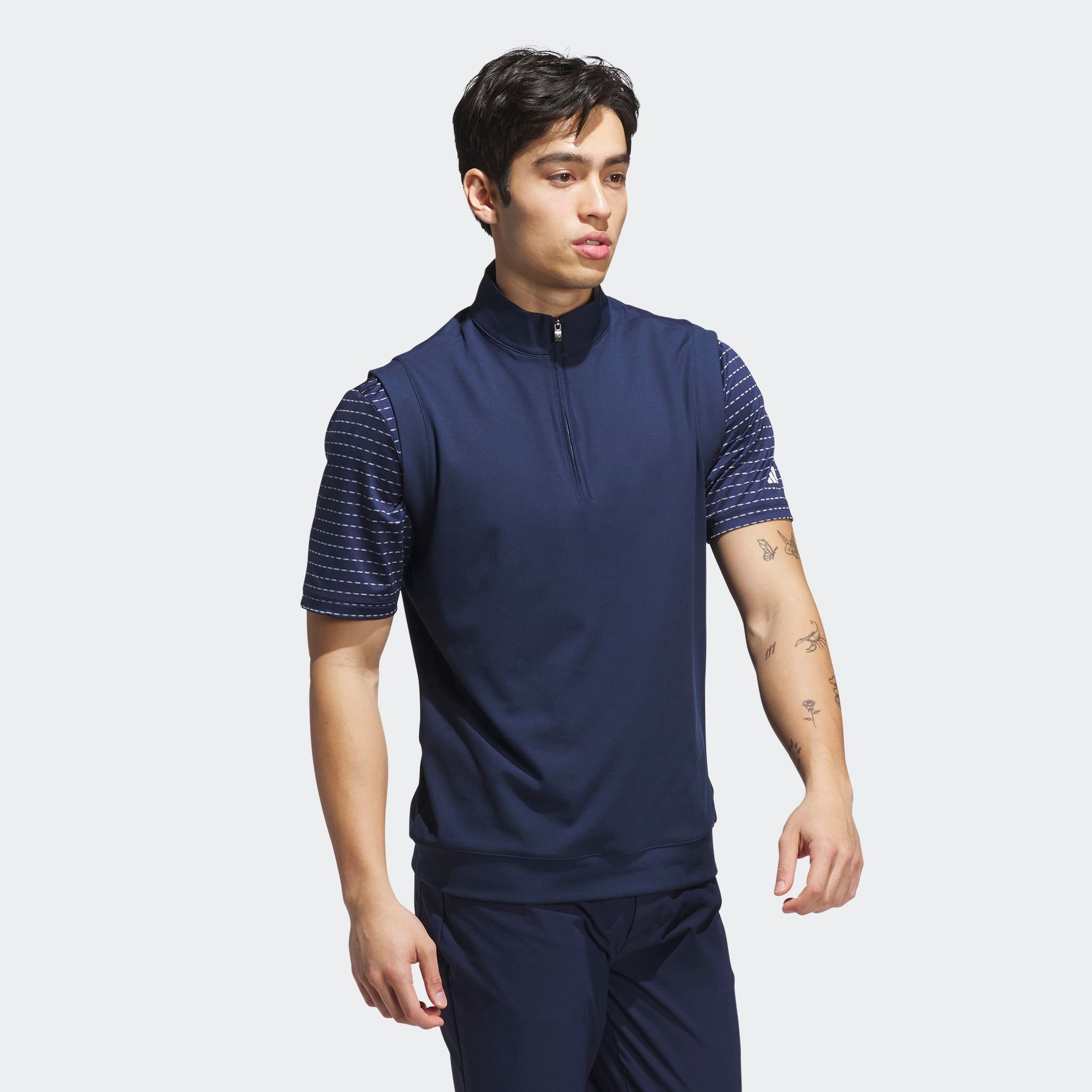 adidas Performance Funktionsweste "ULTIMATE365 CLASSIC QUARTER-ZIP VEST" für Golf, mit Reißverschluss, aus Polyester und Elasthan