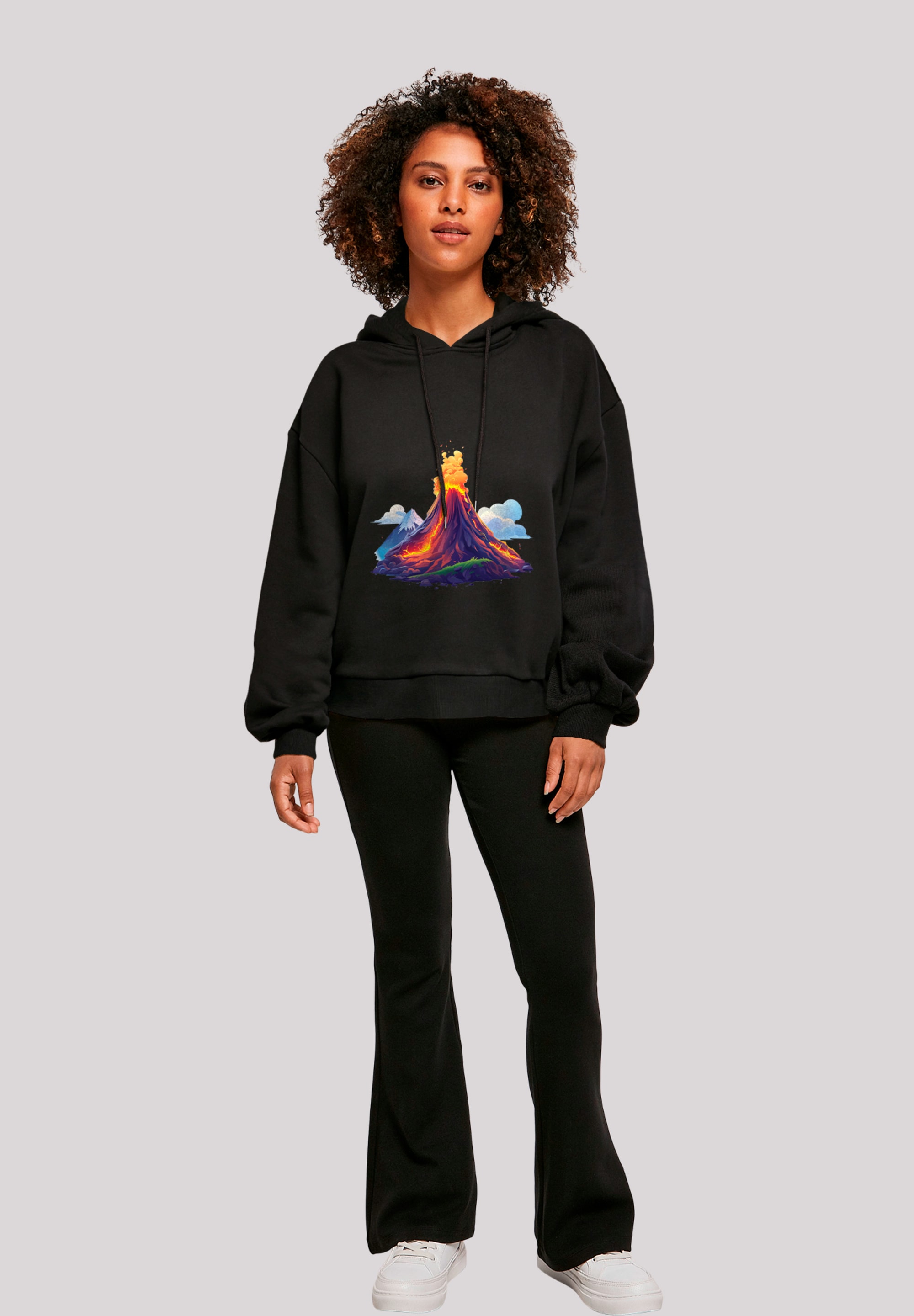 F4NT4STIC Sweatshirt »Vulkanausbruch«, Premium Qualität