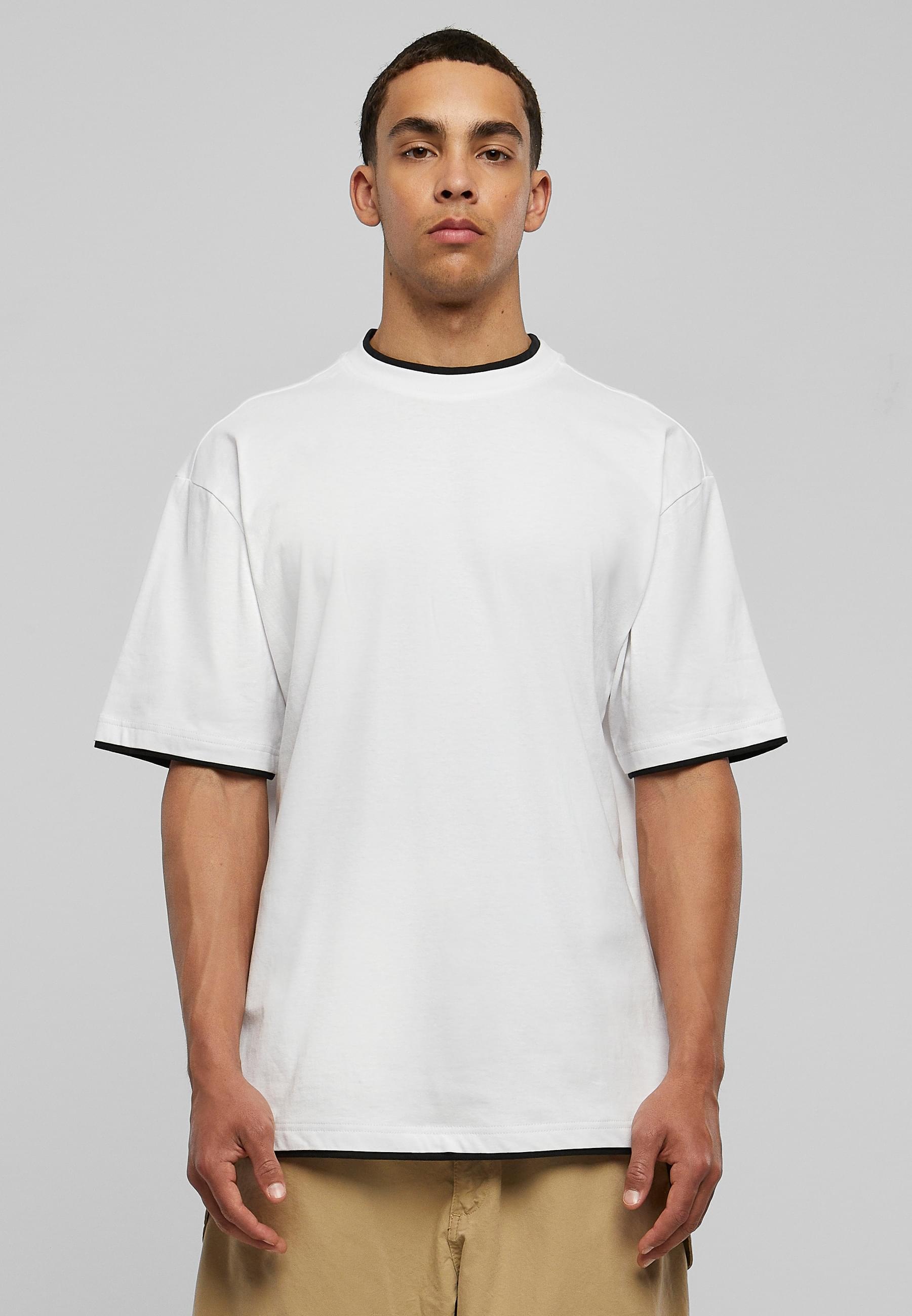 URBAN CLASSICS T-Shirt »Urban Classics Herren Contrast Tall Tee«, (1 tlg.)