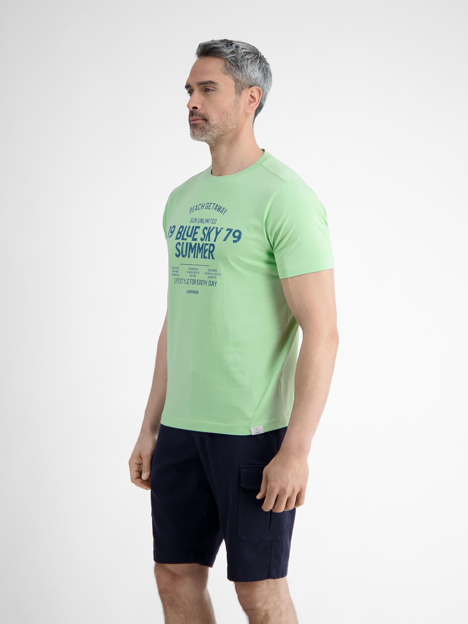 LERROS T-Shirt »LERROS Herren T-Shirt mit Brustprint«