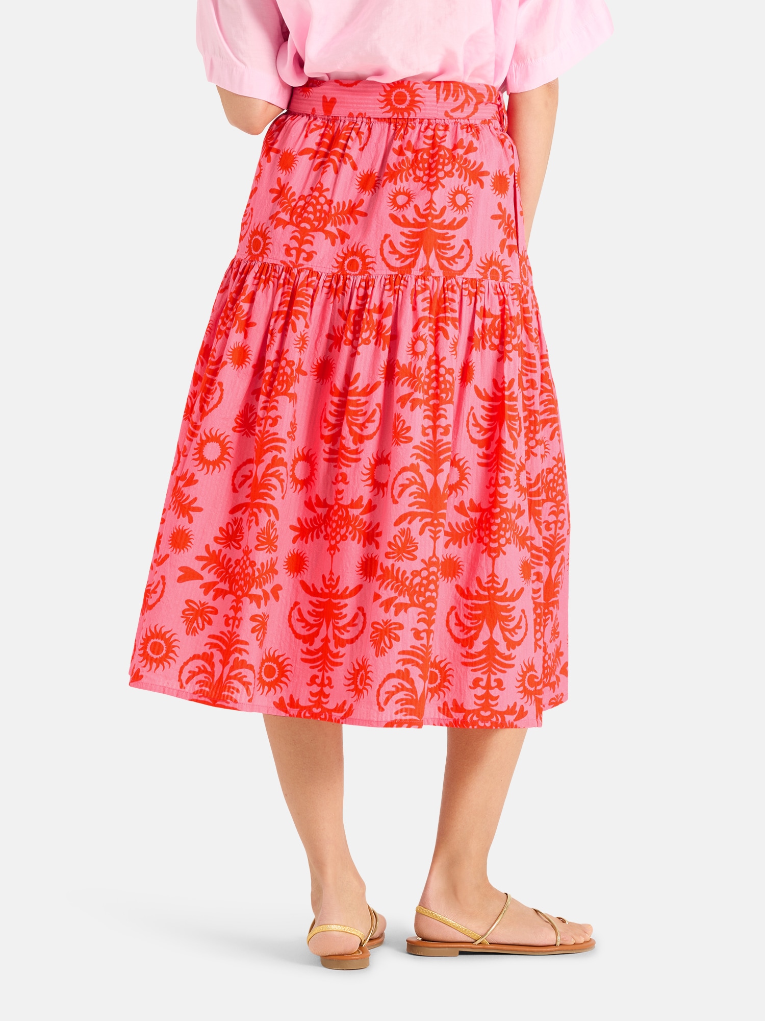 Lieblingsstück Midirock »BettyL« mit Allover-Print und Bindegürtel