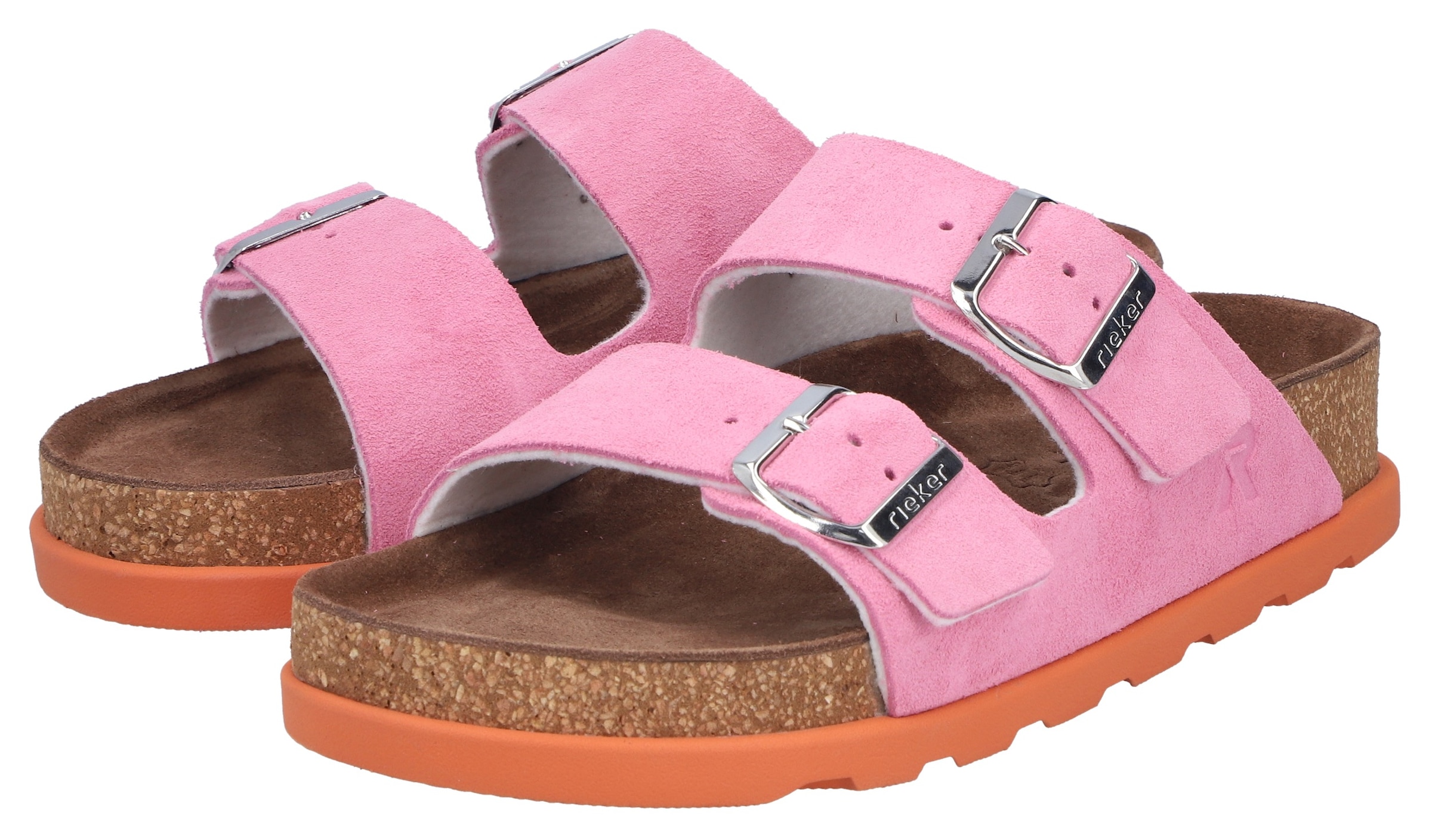 Rieker Pantolette  Hausschuh, Sommerschuh, Strandschuh, Zweischnaller mit Softfußbett