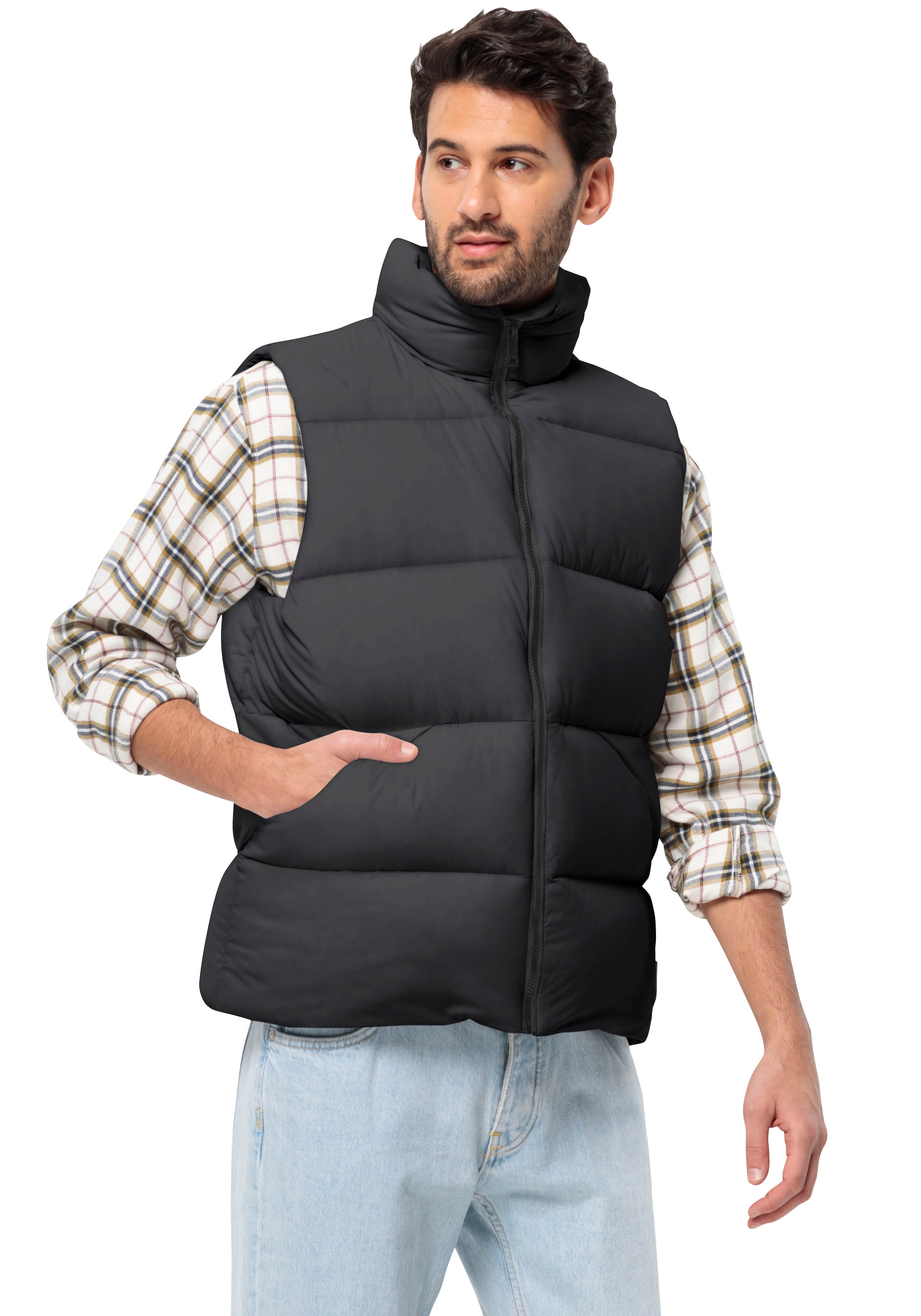 Jack Wolfskin Funktionsweste "ROEMERTOR VEST M", warme, winddichte, wasserabweisende Daunenweste