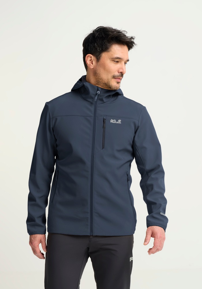Jack Wolfskin Outdoorjacke "WILD WINDS HOODED JKT M" für Wandern und andere Aktivitäten im Freien