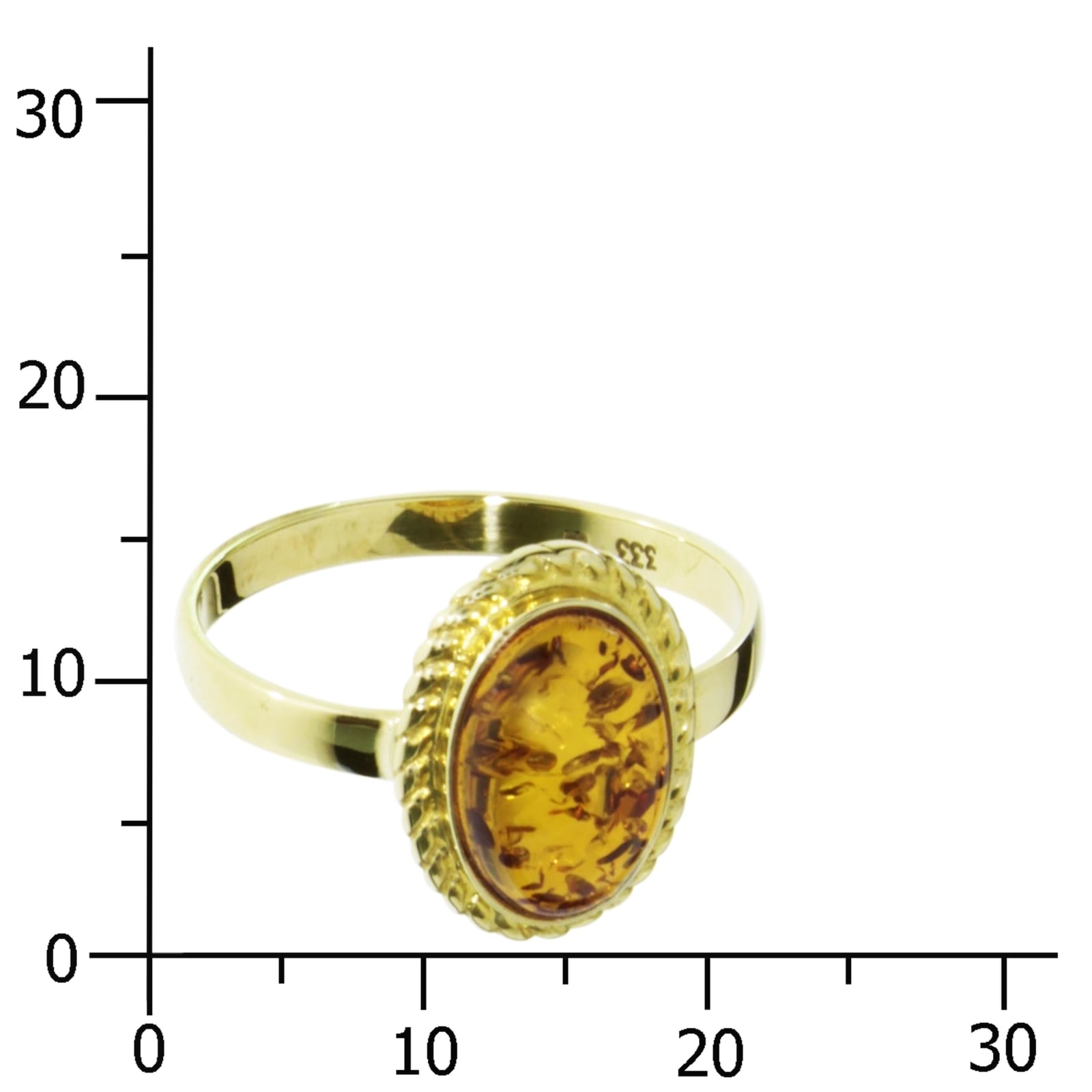 OSTSEE-SCHMUCK Fingerring »- Julie - Gold 333/000 - Bernstein«