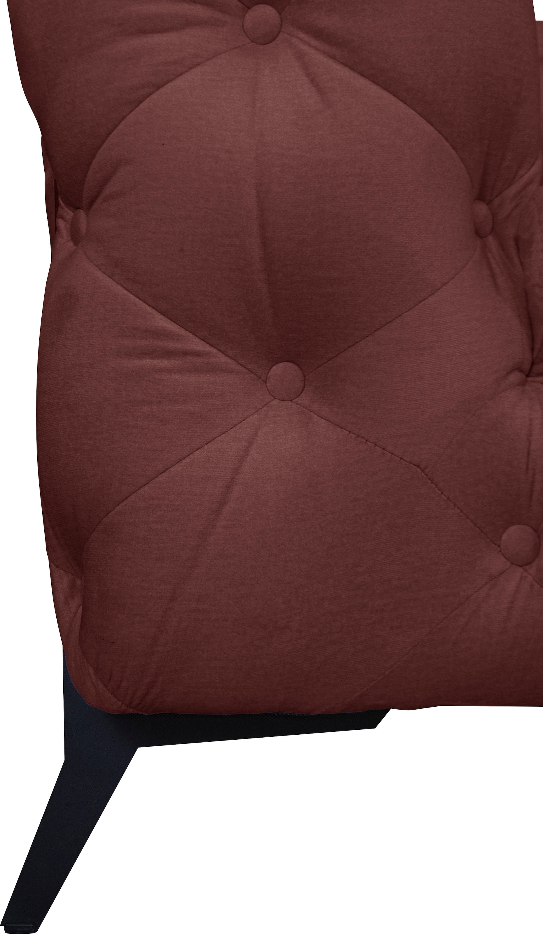Leonique Chesterfield-Sofa »Amaury L-Form«, großes Ecksofa, Chesterfield-Optik, Breite 323 cm, Fußfarbe wählbar