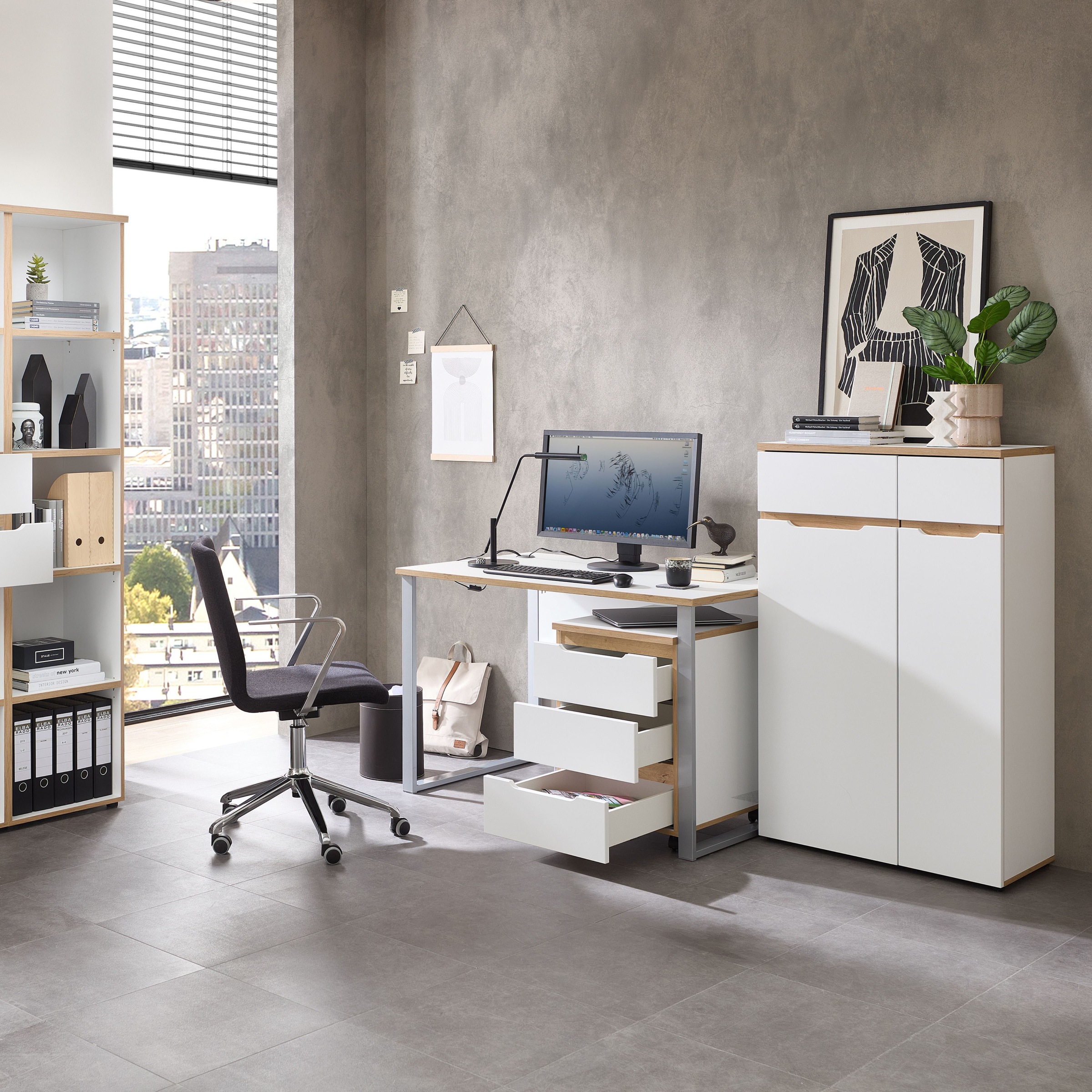 Innostyle Schreibtisch »Memphis Schreibtisch, 120x77x73cm (B/H/T)« 1 Stk. tlg. ABS-Kantenschutz, Soft Touch Oberfläche