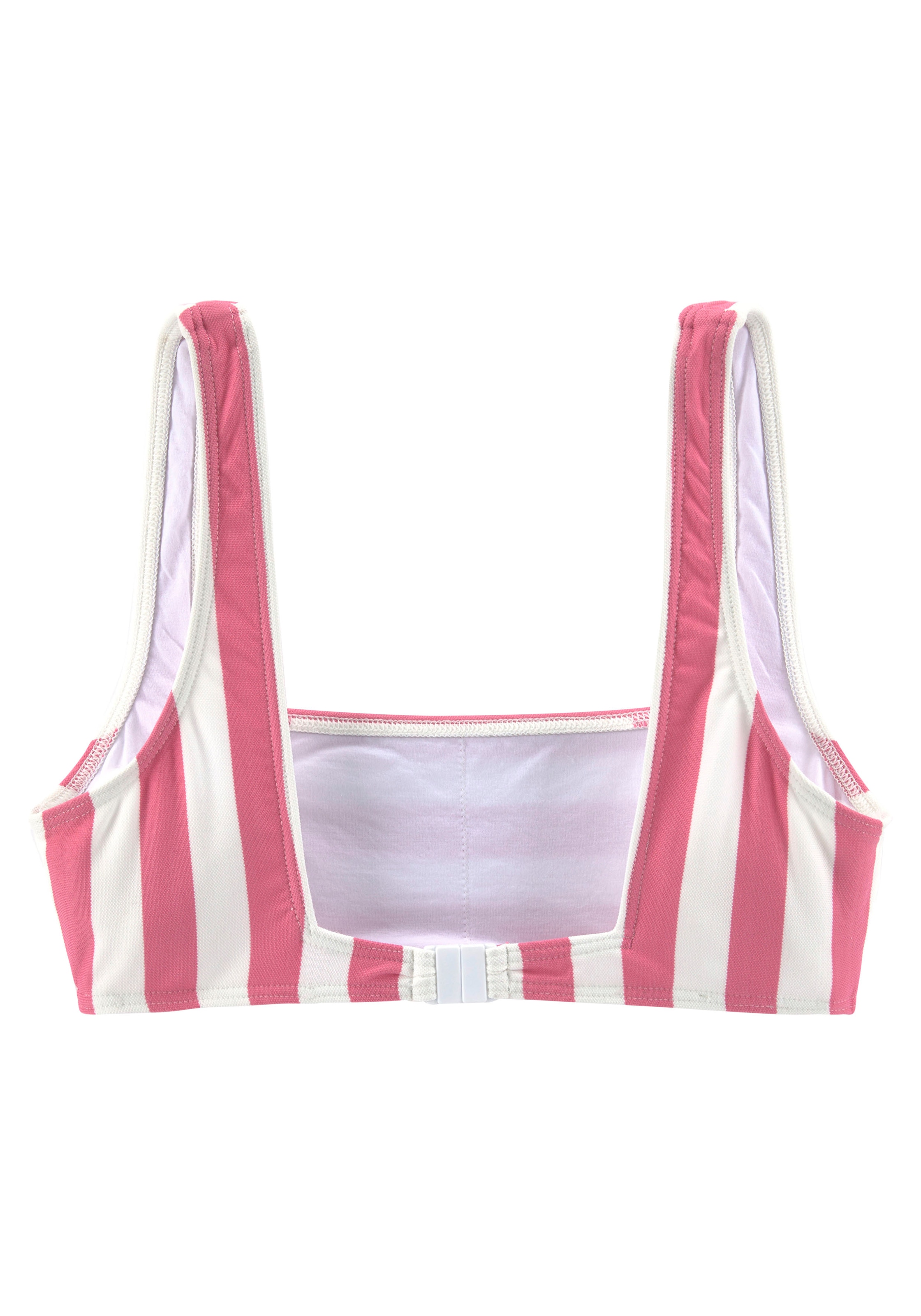 Venice Beach Bustier-Bikini, mit gewebten Streifen