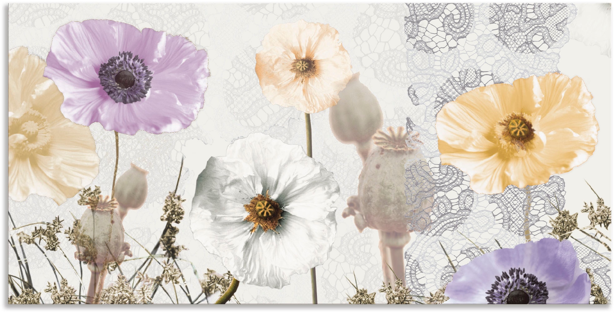 Artland Wandbild »Glänzende bestellen Alubild, Poster Mohnblumen«, Wandaufkleber Blumen, Größen in St.), Leinwandbild, als versch. (1 oder | BAUR
