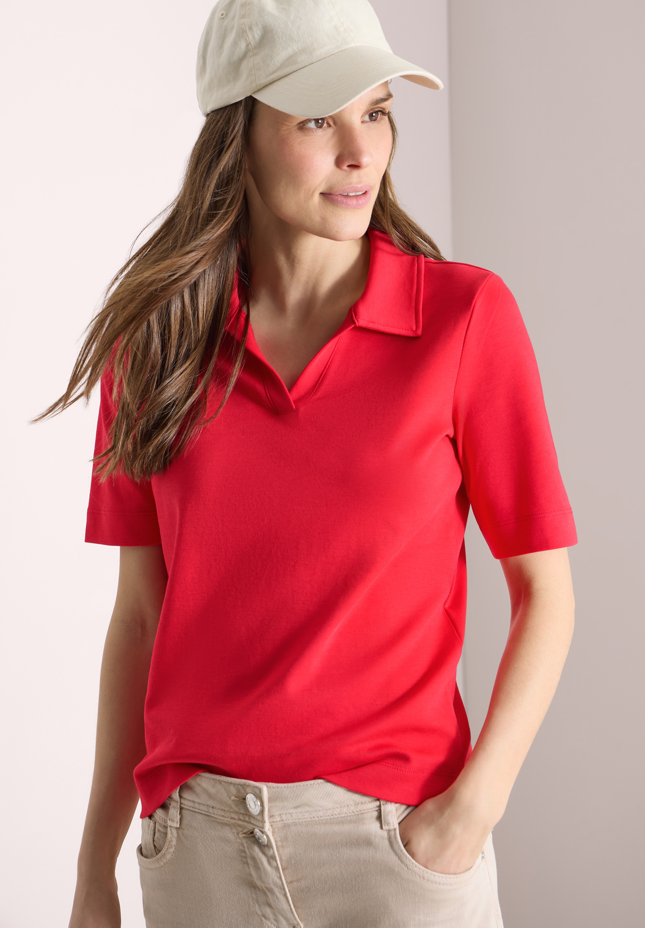 Cecil Poloshirt in Unifarbe günstig online kaufen