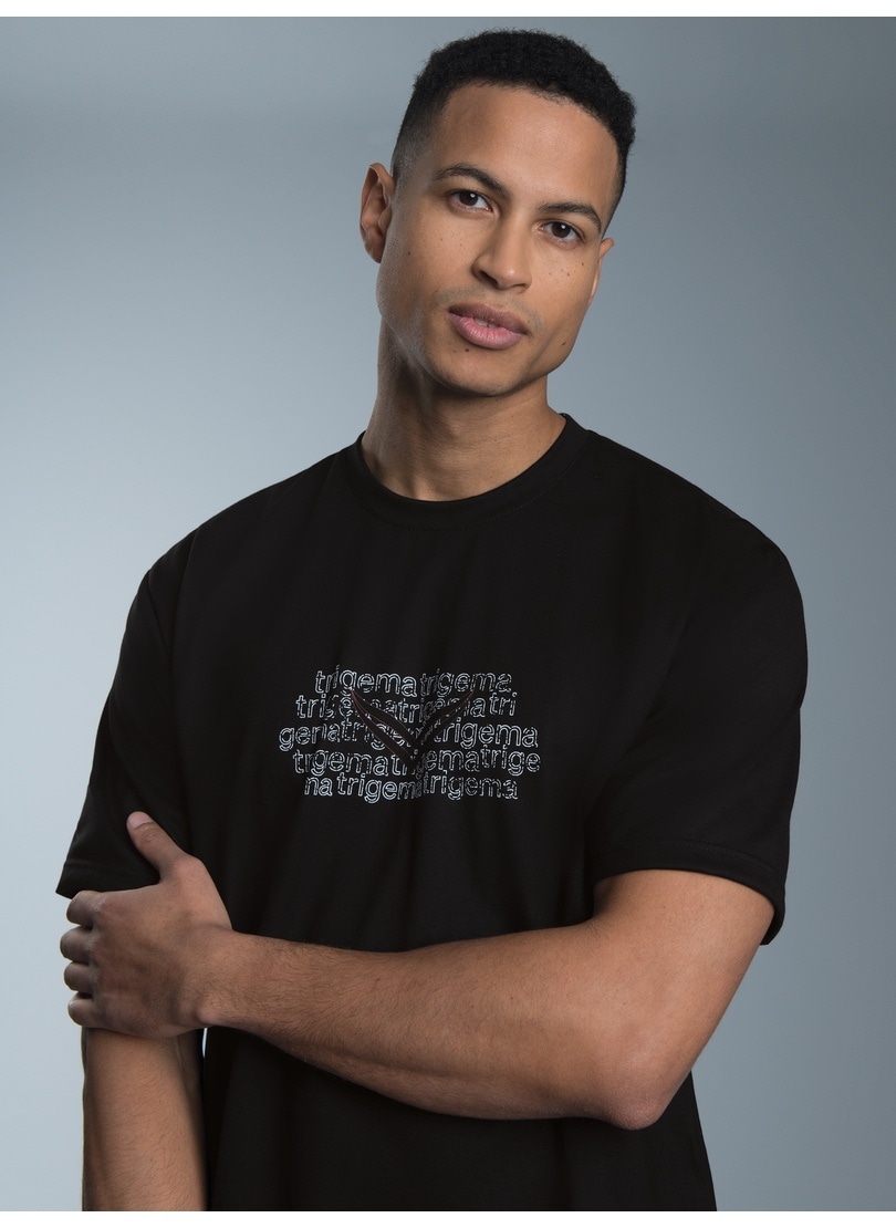 Trigema T-Shirt "TRIGEMA T-Shirt mit Logo-Print", (1 tlg.) günstig online kaufen