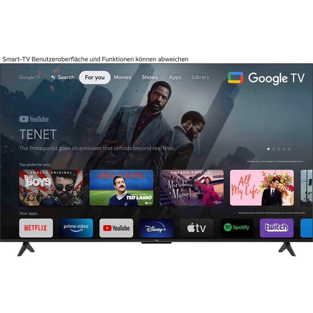 TCL LED-Fernseher »65P631X1«, 164 cm/65 Zoll, 4K Ultra HD, Android TV-Google TV-Smart-TV, HDR10, 60Hz Motion Clarity, Metallgehäuse
