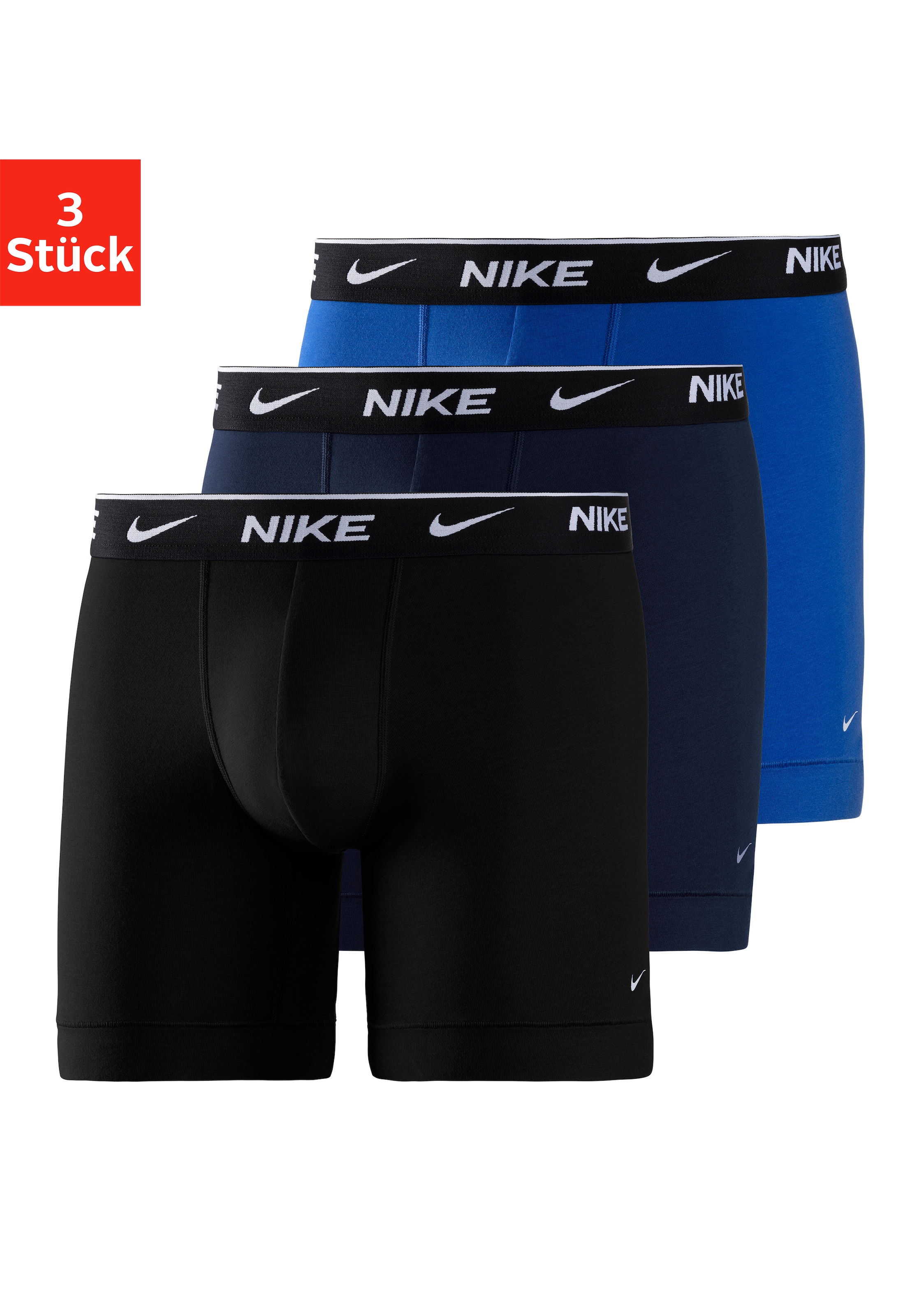 NIKE Underwear Boxer "BOXER BRIEF 3PK", 3 Stk. mit Logo-Elastikbund günstig online kaufen