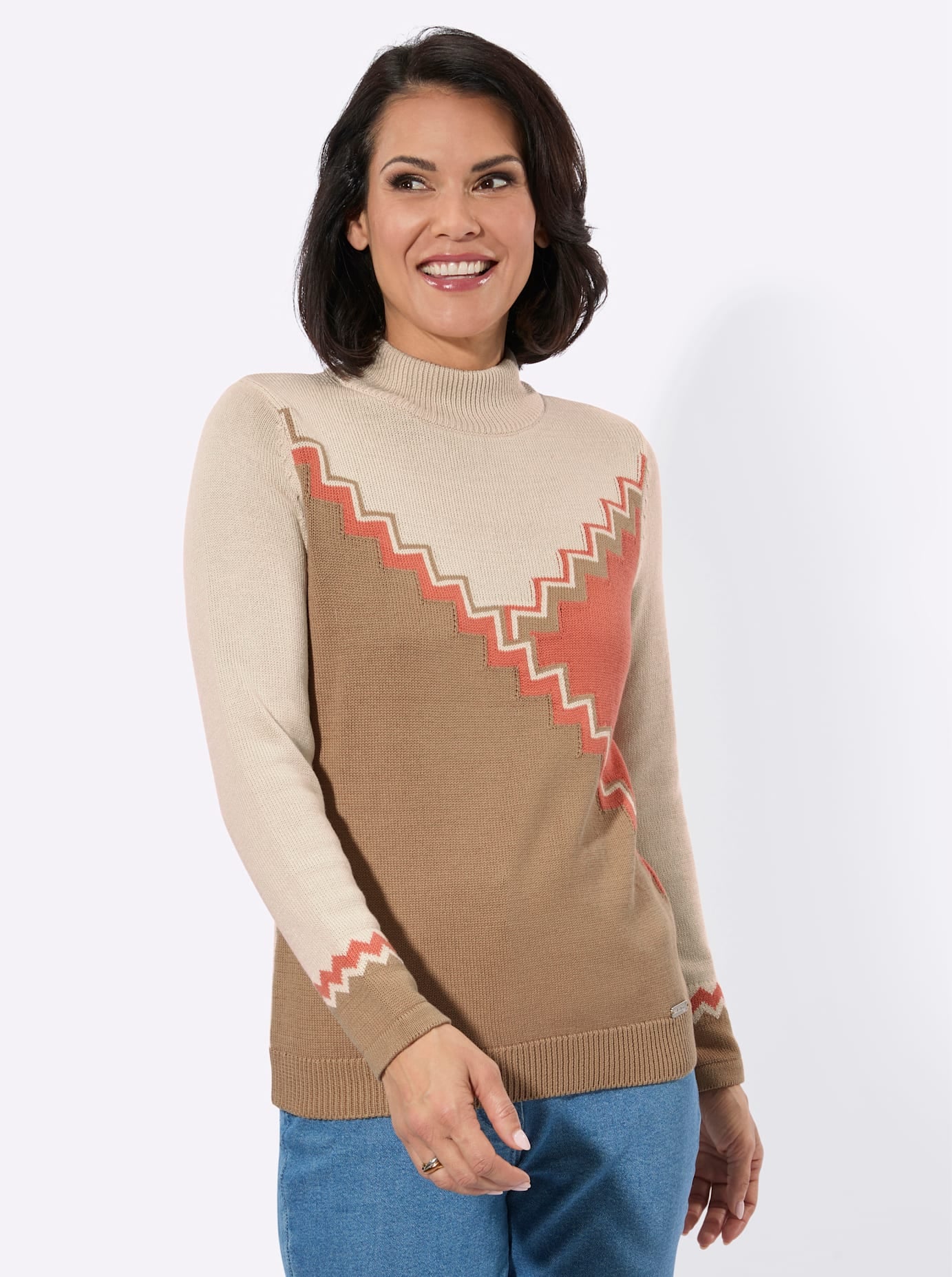 Casual Looks Strickpullover "Stehkragen-Pullover"