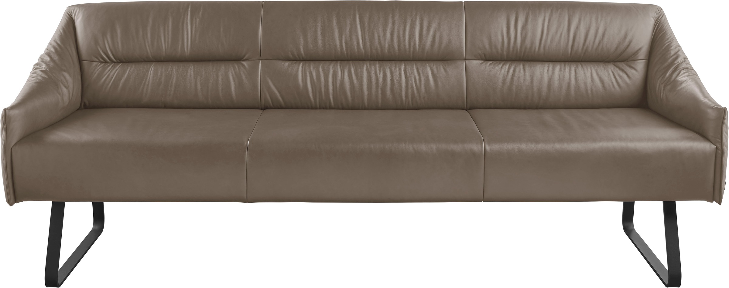 Essbank MUSTERRING "JustB SP500", blau (cloud), B:262cm H:86cm T:70cm, Sitzbänke, Essbank, Metallkufe schwarz, verschiedene Farben, Breite 220 oder 250 cm 2