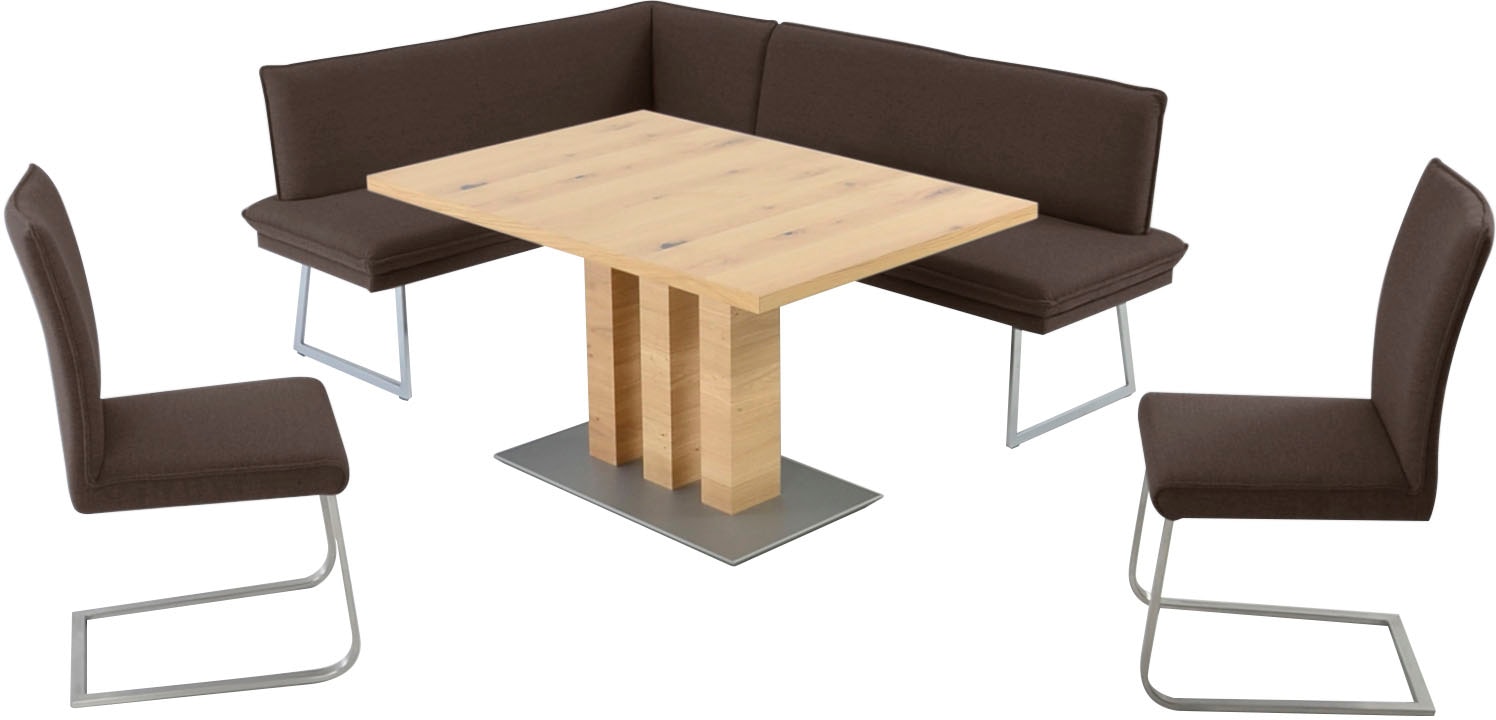 K+W Komfort & Wohnen Essgruppe "Santos III" 4 Stk. tlg. gepolsterte Eckbank günstig online kaufen