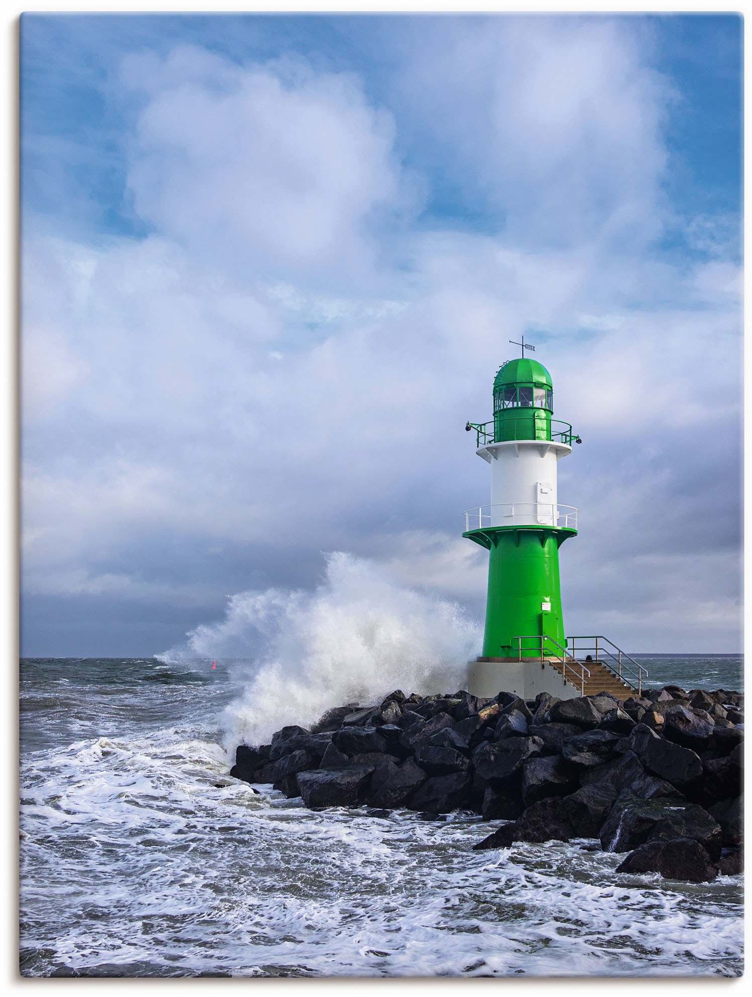 Artland Wandbild "Mole an der Ostseeküste in Warnemünde", Gebäude, (1 St.), günstig online kaufen