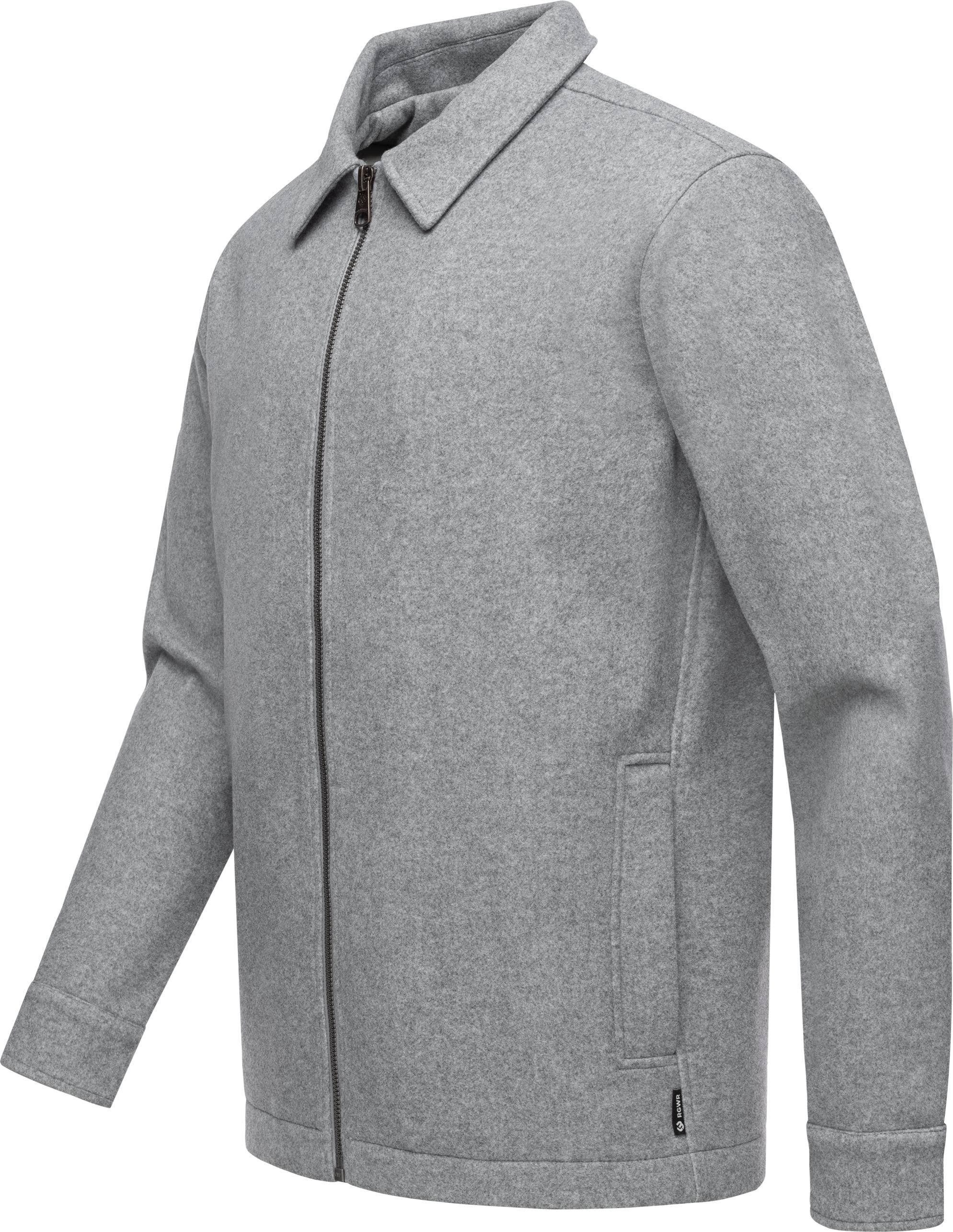 Ragwear Outdoorjacke »Azzte Felt«, ohne Kapuze, stylische Herren Hemdjacke in Woll-Optik