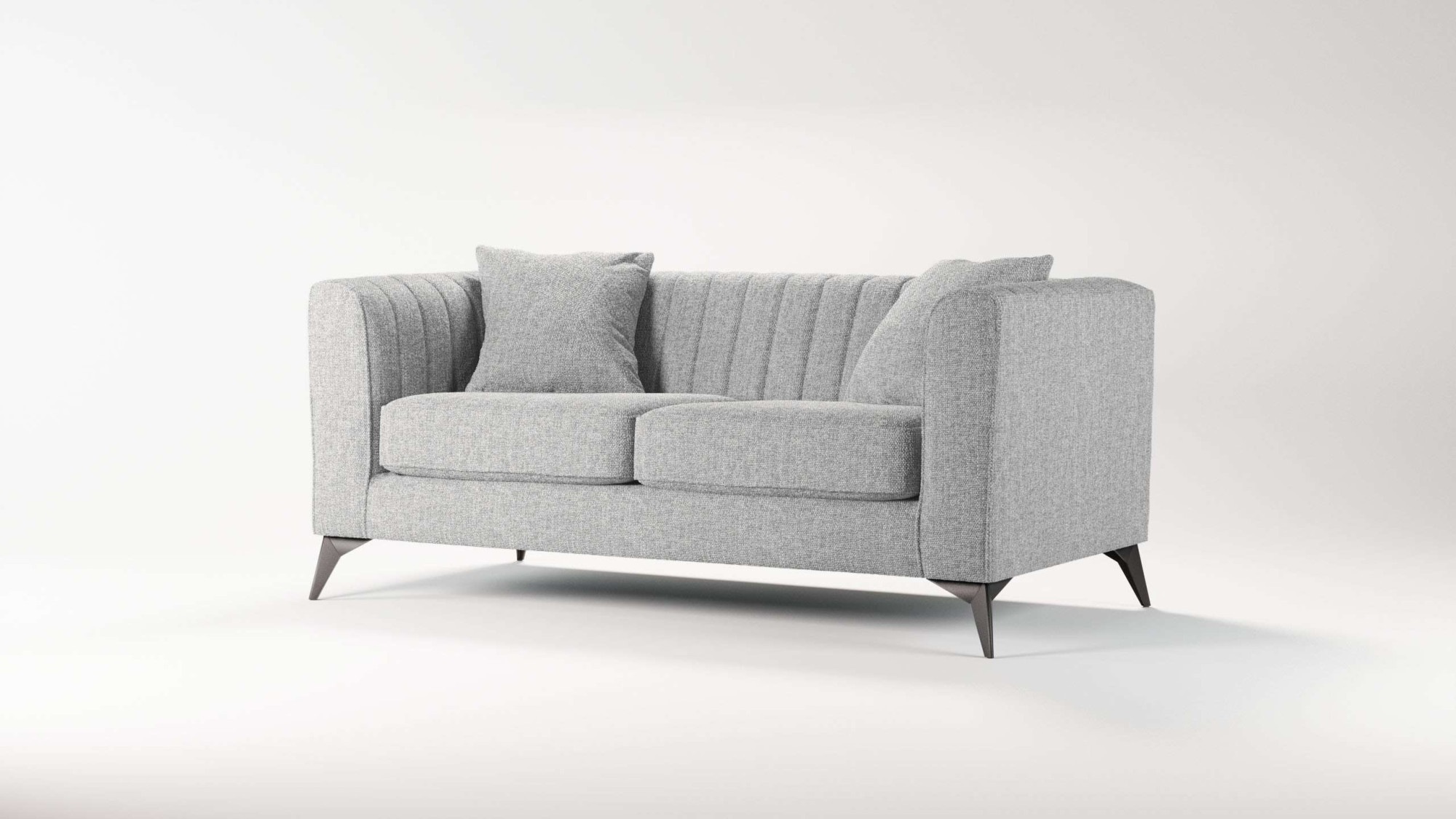 Places of Style 2-Sitzer »MATTHEW elegantes Designsofa, Maße B/T/H: 170/86/74 cm«, Steppung im Rücken, lose Sitzkissen, incl. Zierkissen