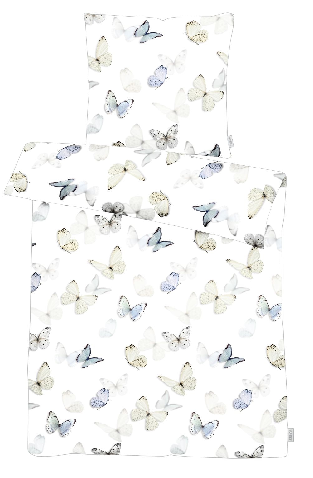 APELT Bettwäsche "Papillon" 2 tlg. Bettwäsche-Set mit Reißverschluss, Baumwoll-Satin, Digitaldruck