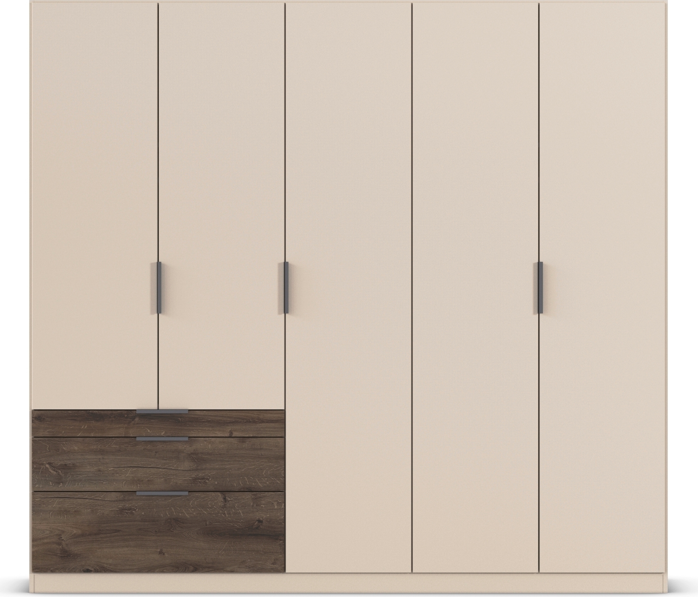 rauch Kleiderschrank »Drehtürenschrank Schrank Garderobe Schlafzimmerschrank KODA«, (oberer Schubkasten mit praktischer Inneneinteilung), mit asymmetrisch angeordneten Schubladen MADE IN GERMANY