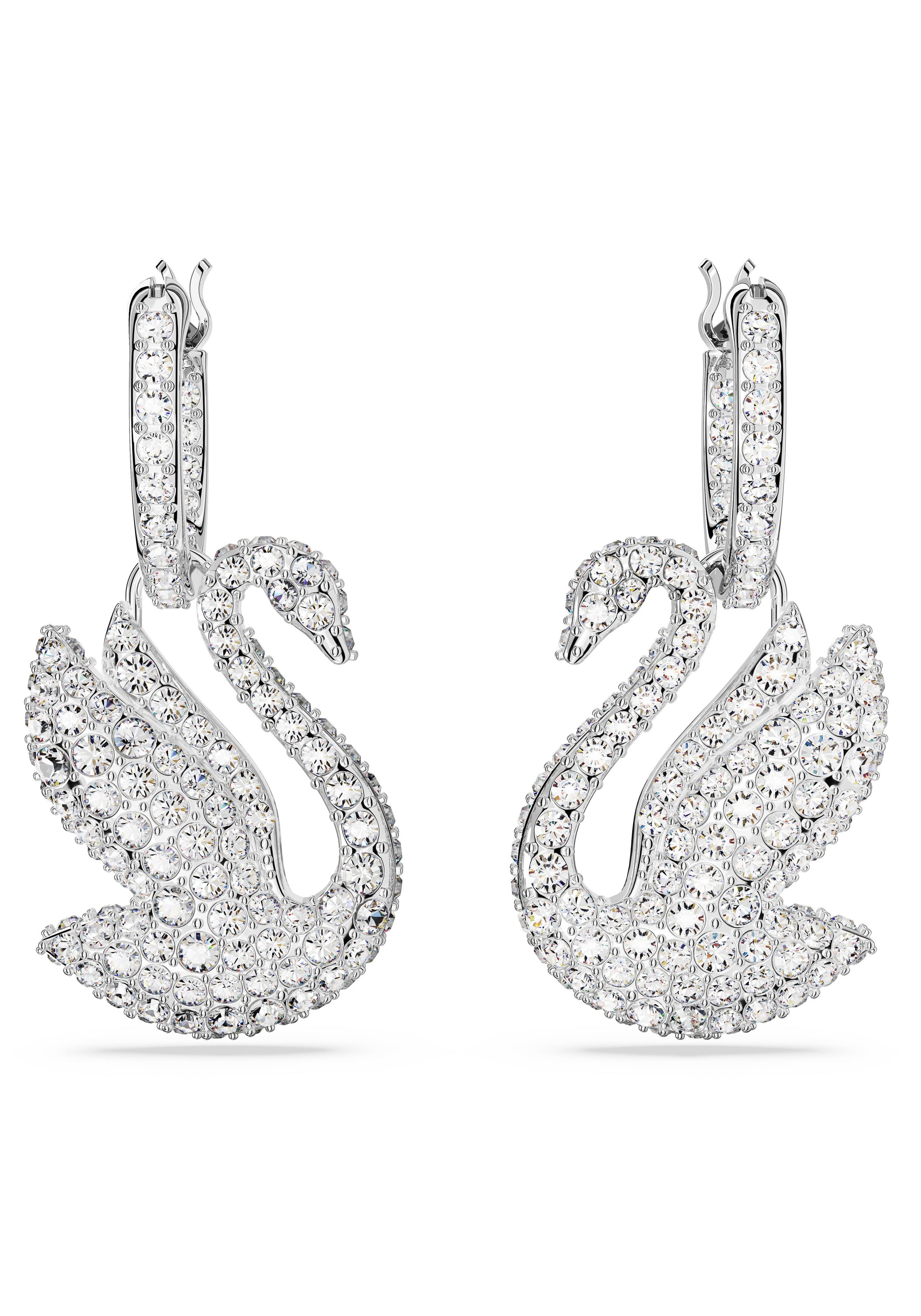 Swarovski Paar Ohrhänger »Swarovski Iconic Swan Drop-Ohrhänger, 5647544, 5647545«, mit Swarovski® Kristall - Einhänger abnehmbar