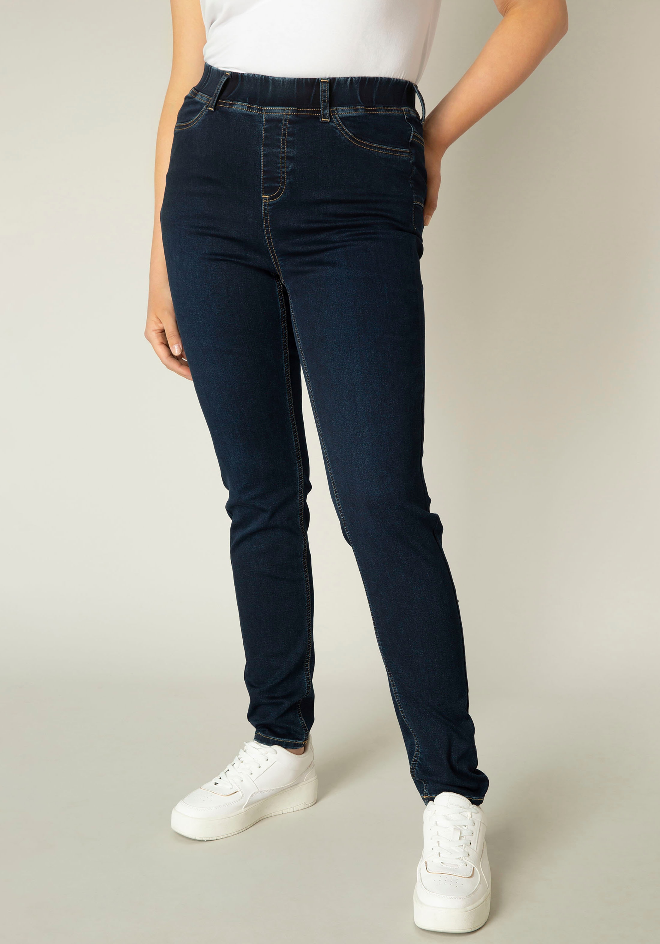 Base Level Curvy Jeansjeggings "TESSA", mit angedeuteten Eingrifftaschen und Stretchanteil