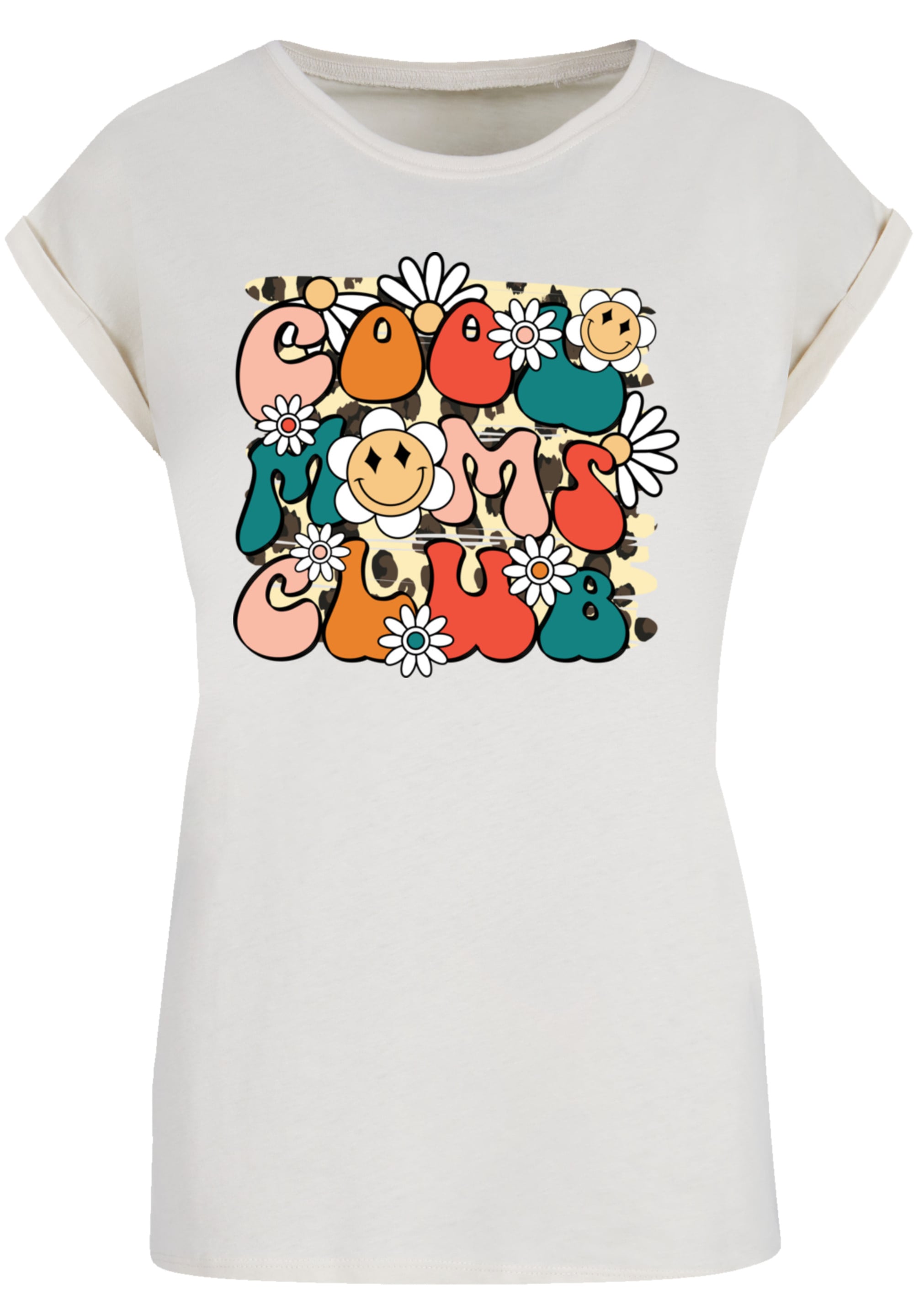 F4NT4STIC T-Shirt »Mothers Day Cool Moms Club Retro Typography Floral Design«, Premium Qualität