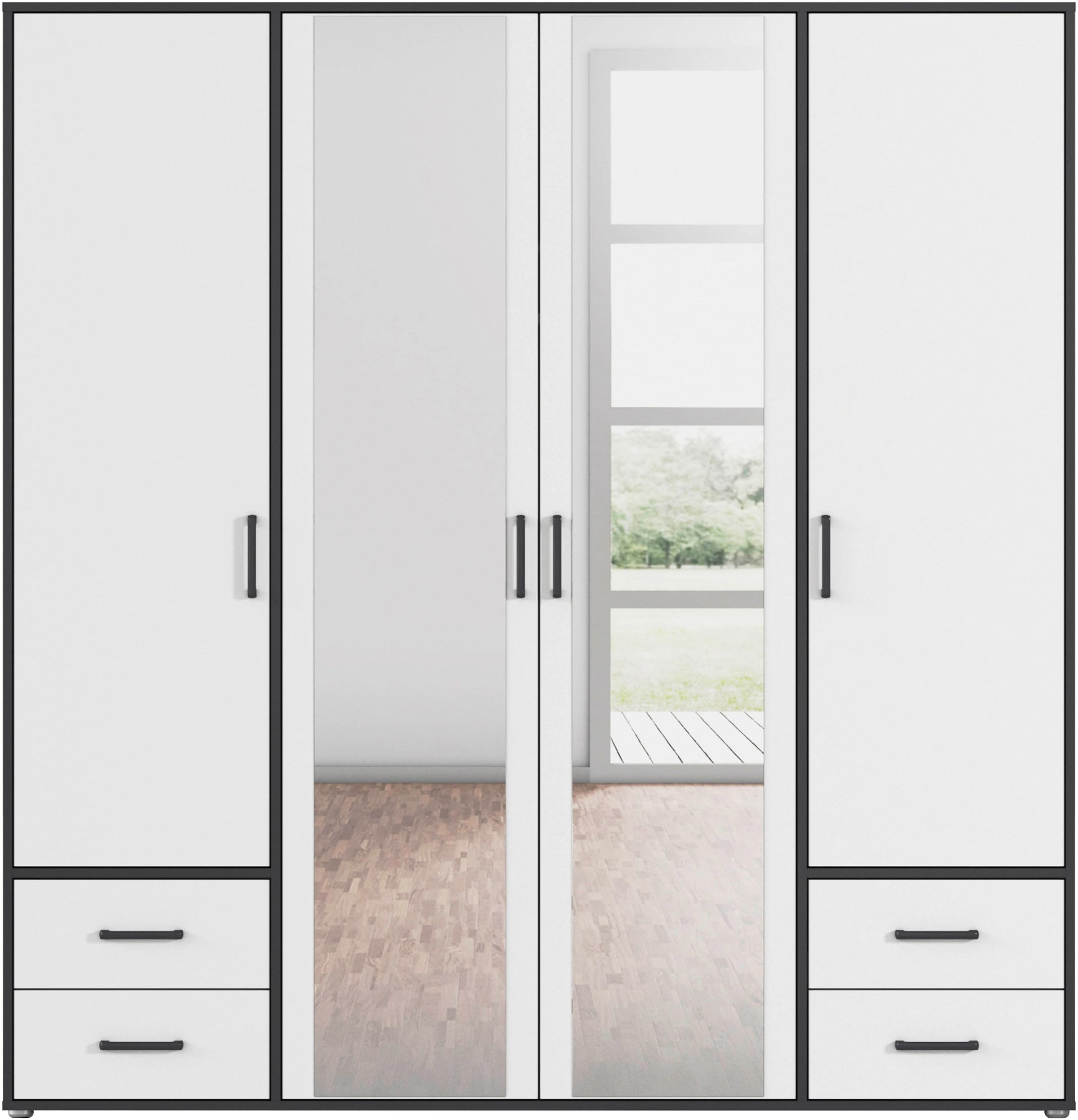 rauch Drehtürenschrank "Kleiderschrank Schrank Garderobe Wäscheschrank VOYA günstig online kaufen