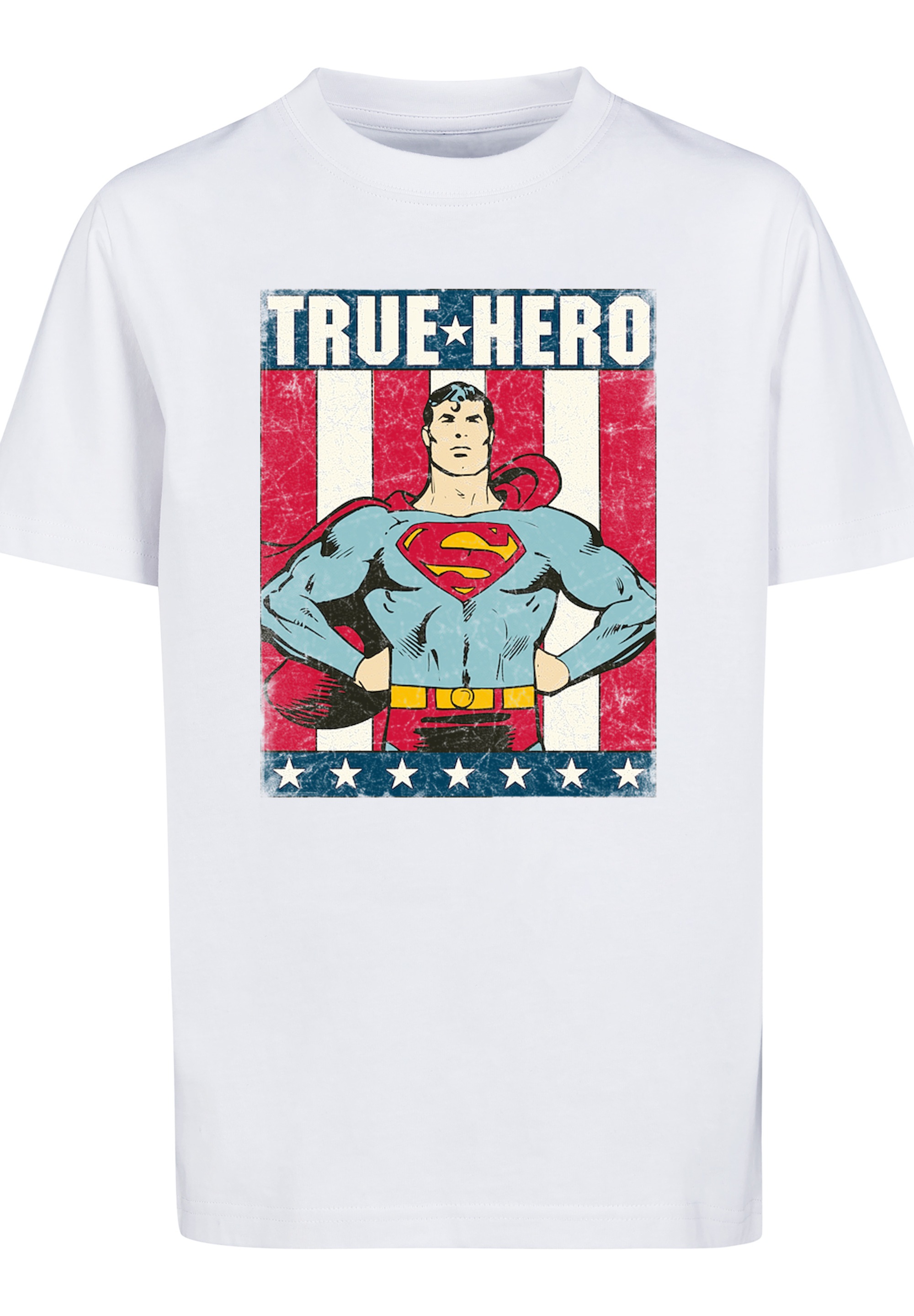 Kinder,Premium T-Shirt Comics für True Merch,Jungen,Mädchen,Bedruckt F4NT4STIC ▷ BAUR DC Hero Superheld«, Superman »T-Shirt | Unisex