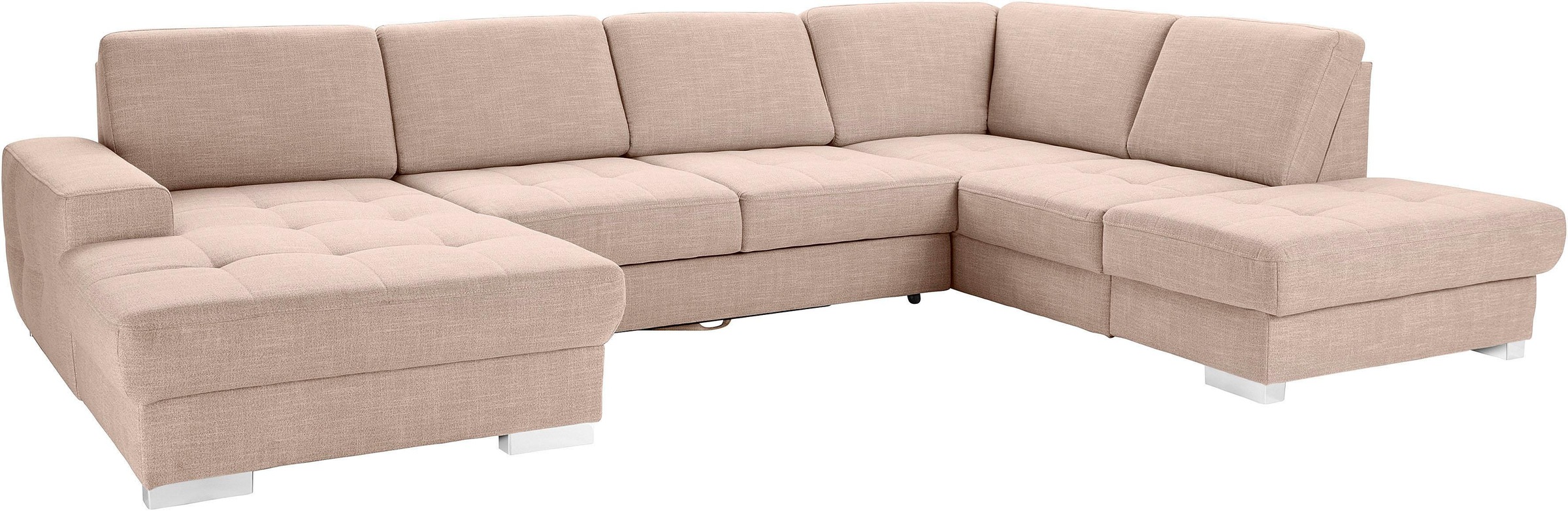 sit&more Wohnlandschaft »Santorini U-Form«, mit Federkern und Sitztiefenverstellung, wahlweise mit Bettfunktion