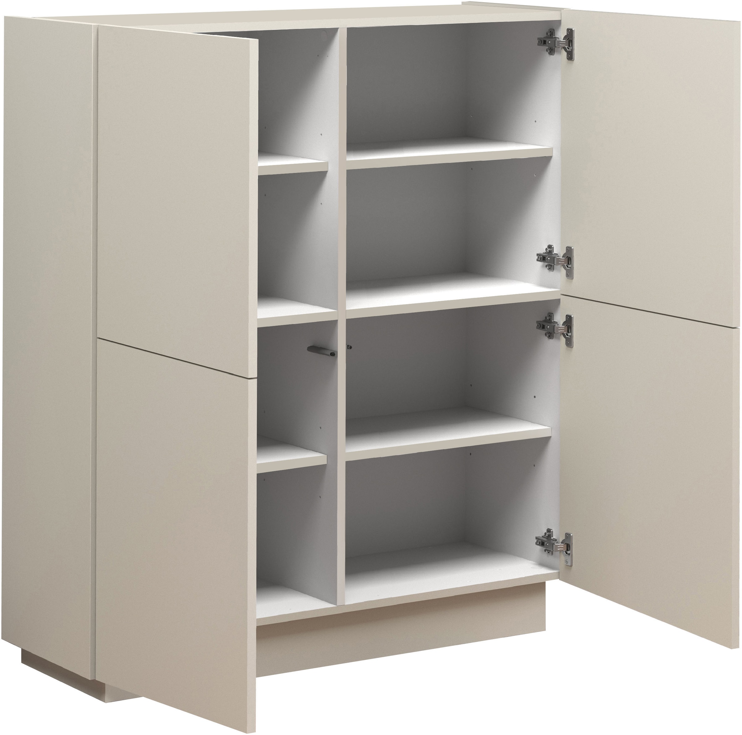 INOSIGN Highboard »VELA, Highboard, Höhe 120 cm,Design mit schrägen Türen«, (1 St.), Made in Italy, Maße-B/T/H: 100x35x120,hohes Sideboard,Anrichte,Kommode