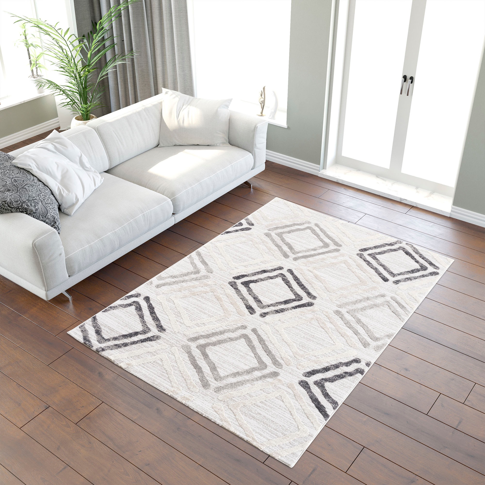 Sanat Teppich »Evra 7005«, rechteckig, 22 mm Höhe, Wohnzimmer, Kurzflor, modern