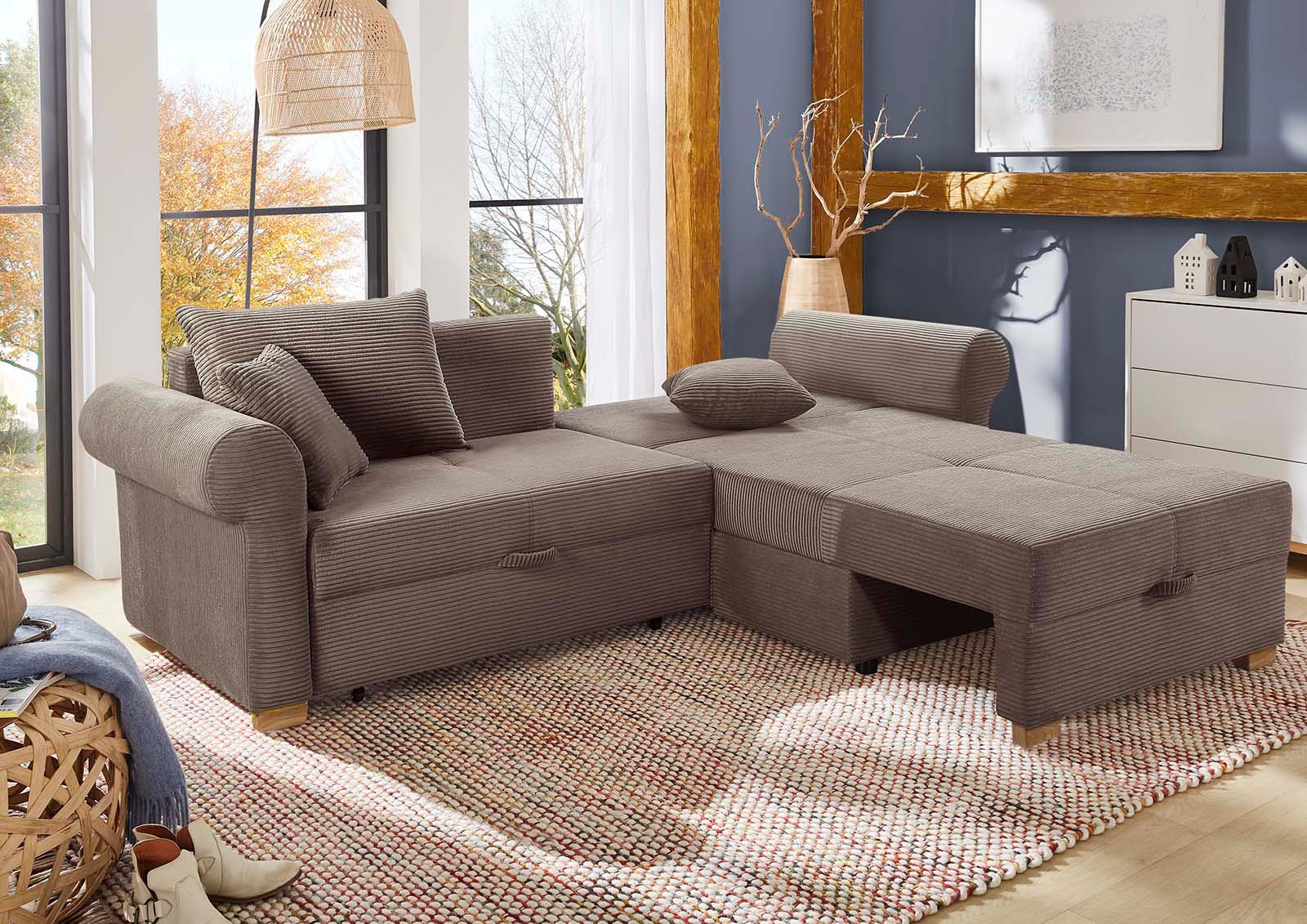 Jockenhöfer Gruppe Ecksofa "List L-Form" viel Stauraum, 2 separate Liegeflä günstig online kaufen