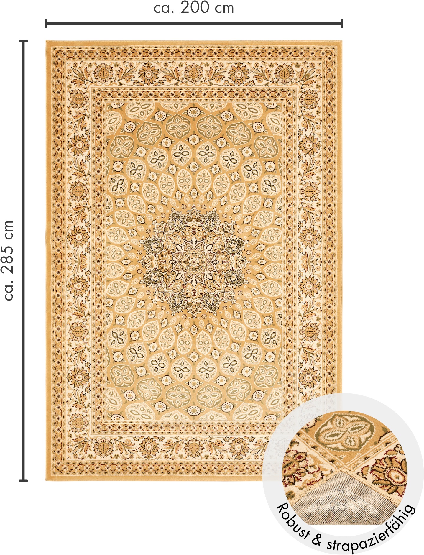 LUXOR living Teppich »Kendra«, rechteckig, 9 mm Höhe, Orient-Optik, Wohnzimmer