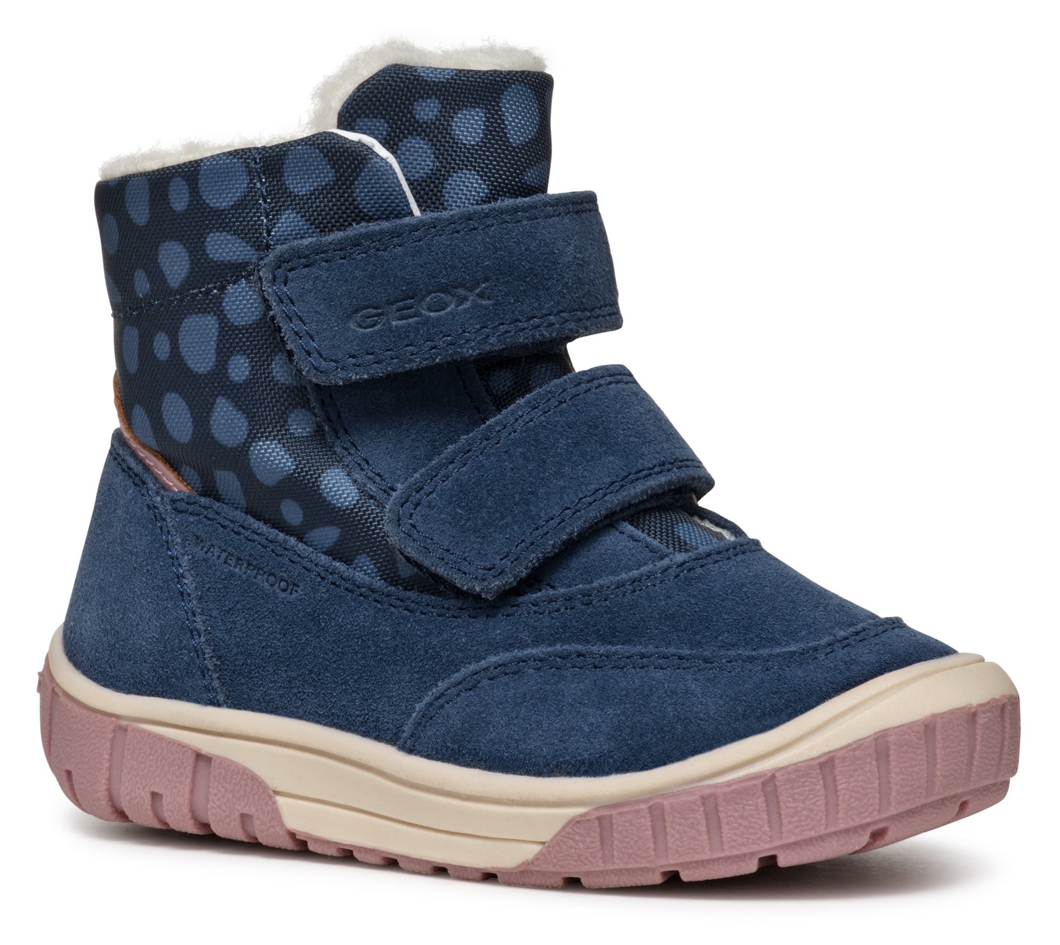 Geox Winterboots »B OMAR GIRL WPF«, Klettstiefel, Babystiefel Winterstiefel mit schönem Muster