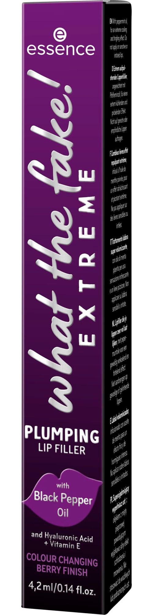 Essence Lip-Booster »what the fake! EXTREME PLUMPING LIP FILLER«, (3er Pack), mit sanften Beerenton