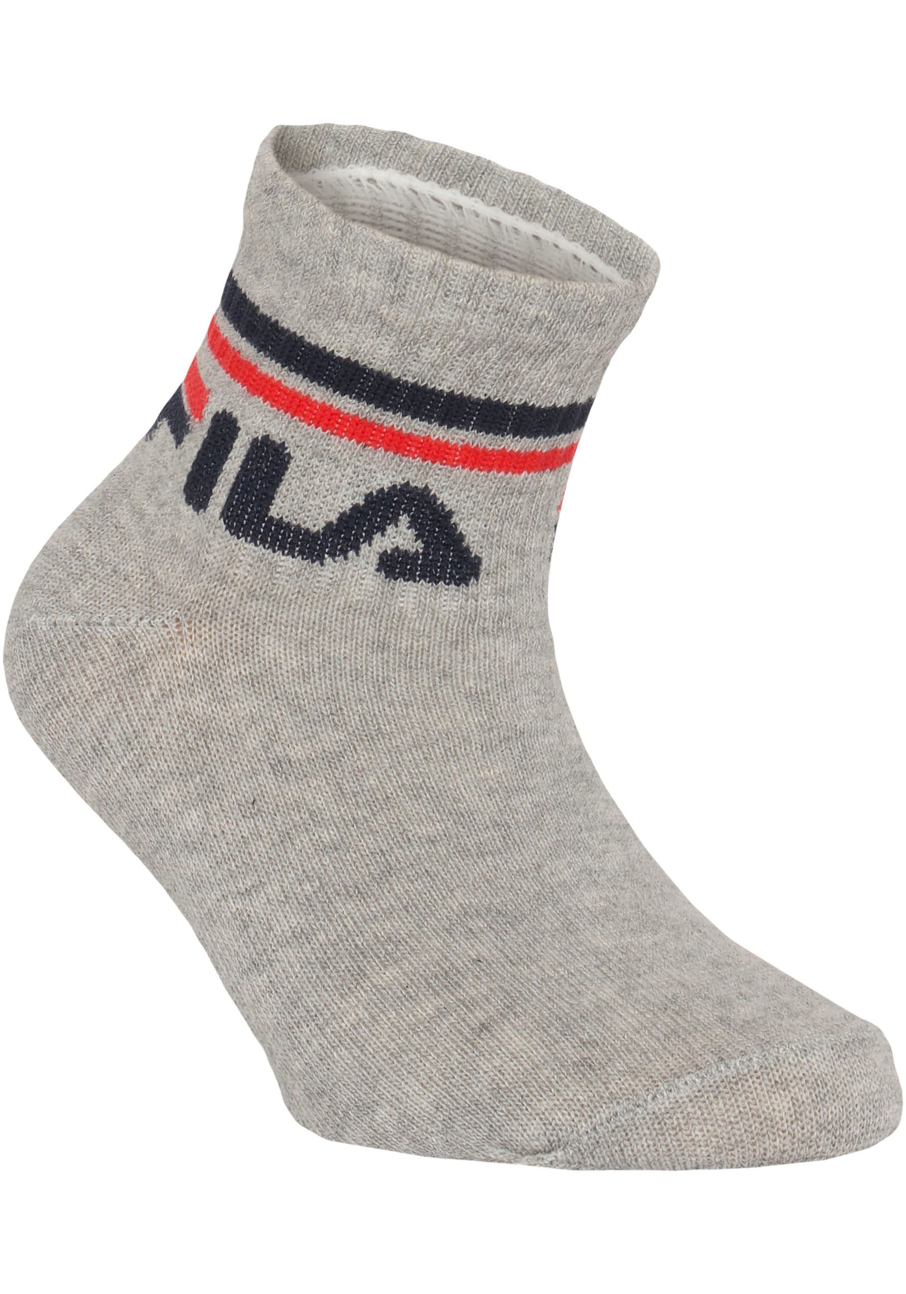 Fila Kurzsocken »JUNIOR UNISEX QUARTER PLAIN SOCKS«, (6 Paar), mit eingestricktem Logo im Bündchen, Kindersocken